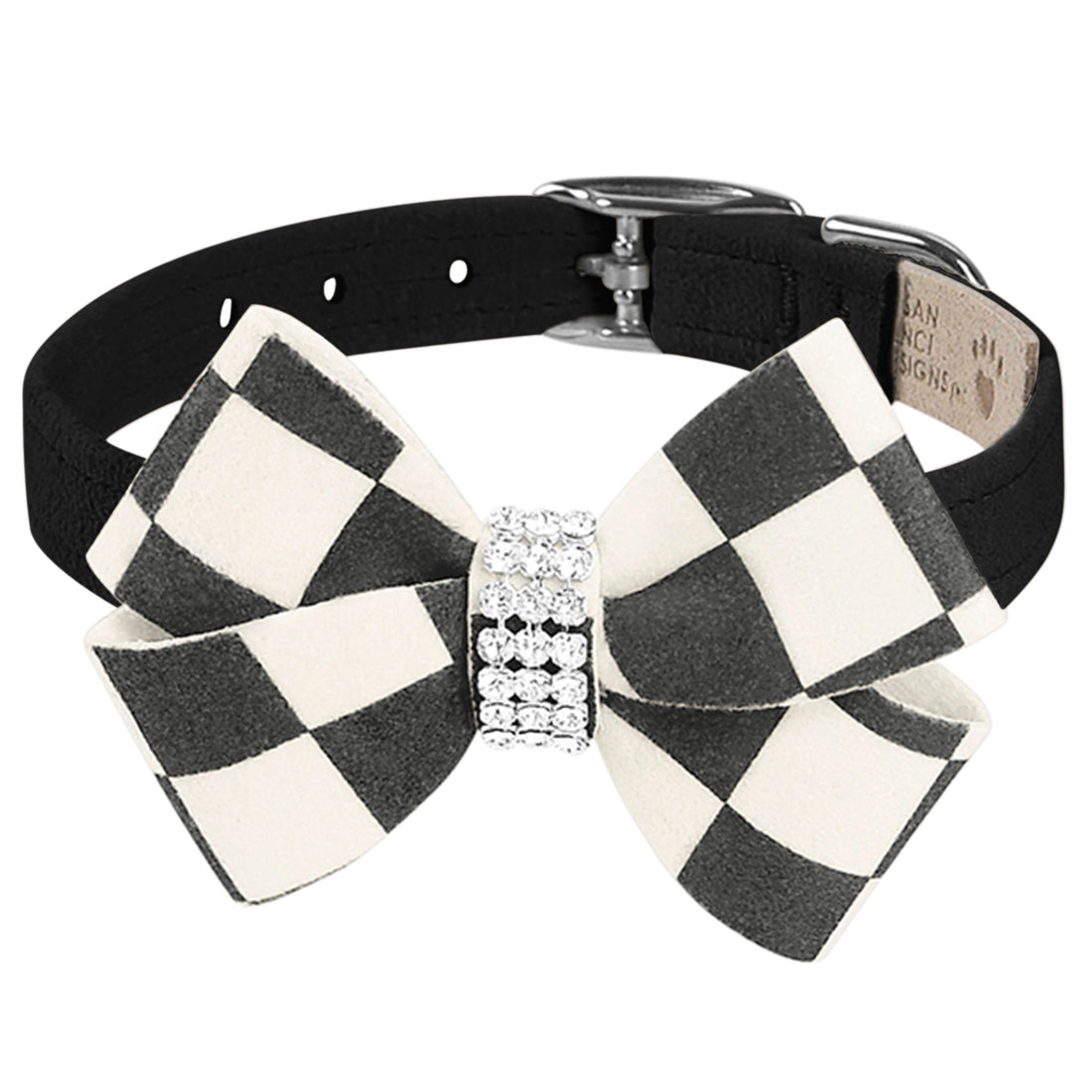 Susan Lanci Designs Windsor Check Nouveau Bow Collar Image 1