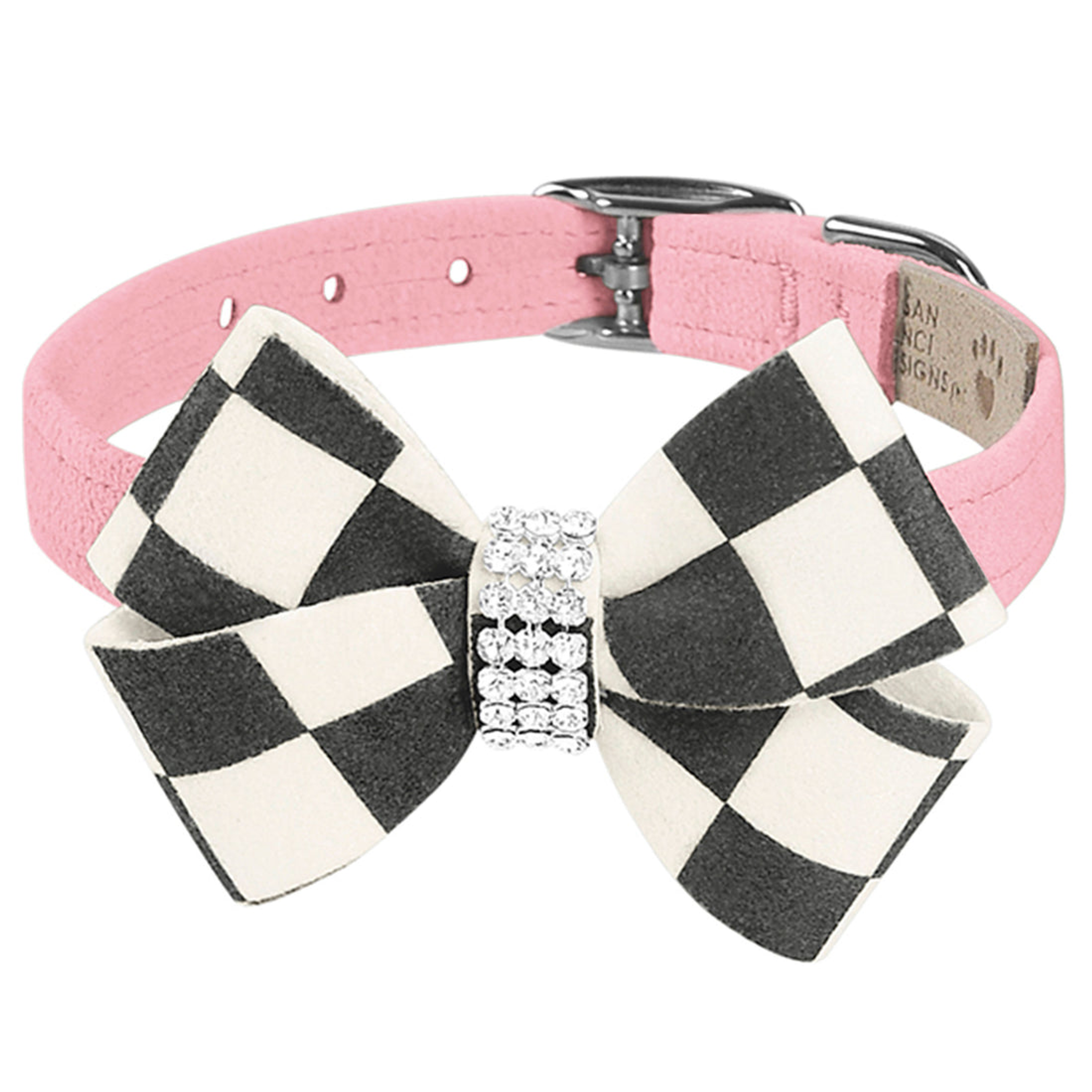 Susan Lanci Designs Windsor Check Nouveau Bow Collar Image 1