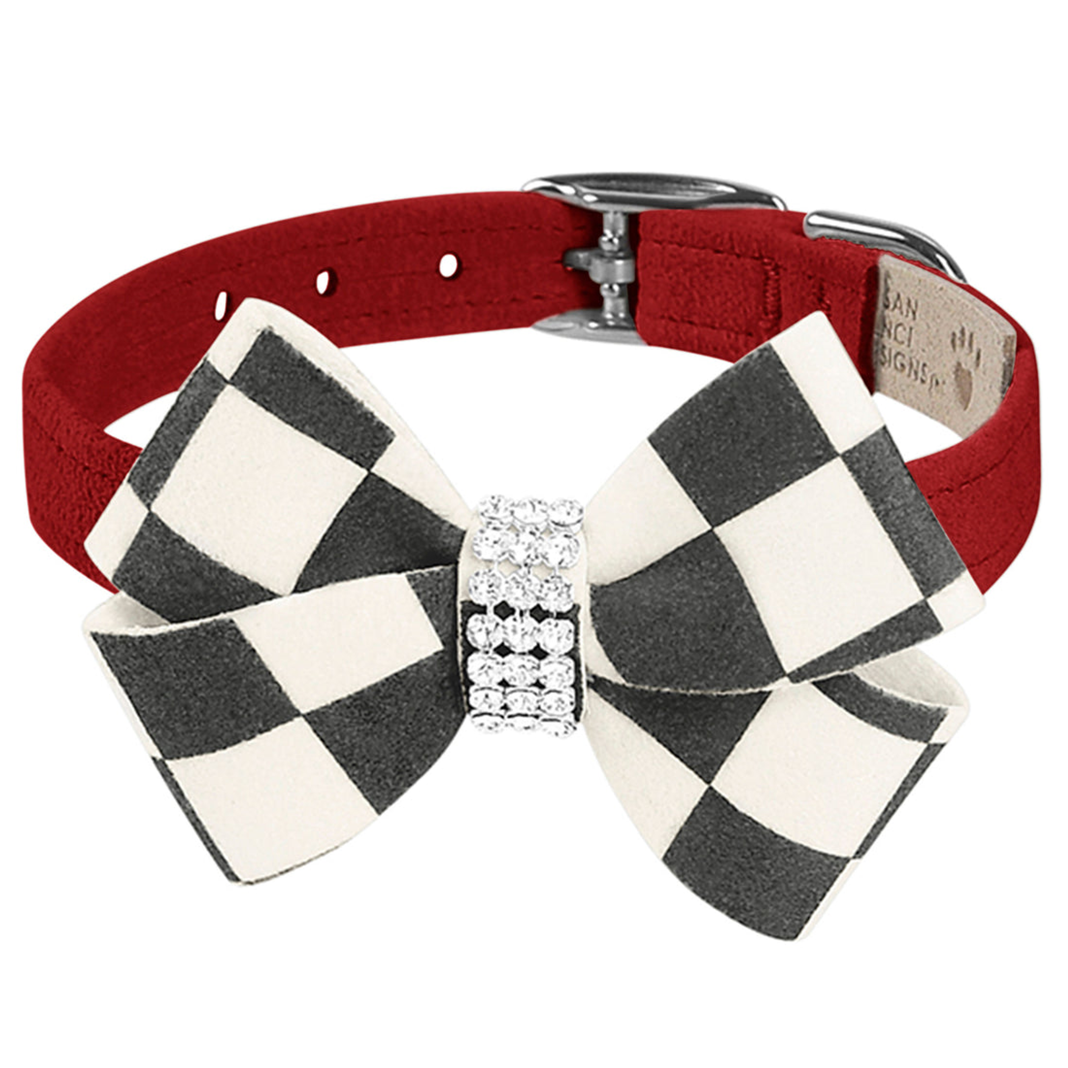 Susan Lanci Designs Windsor Check Nouveau Bow Collar Image 1