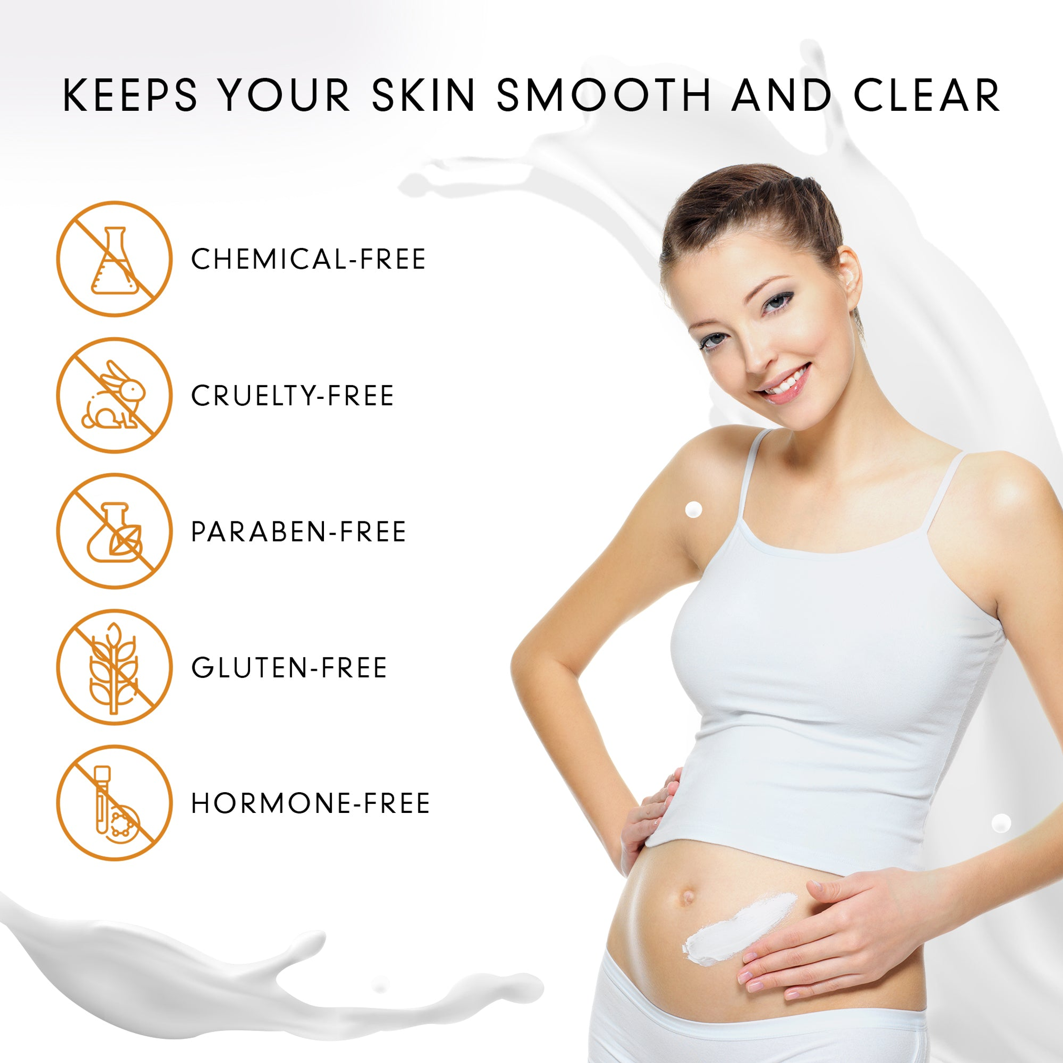 Stretch Mark Cream Skin Treatment Moisturizing Reduces Inflammation Prevents Future Marks Safe for All Skin Types