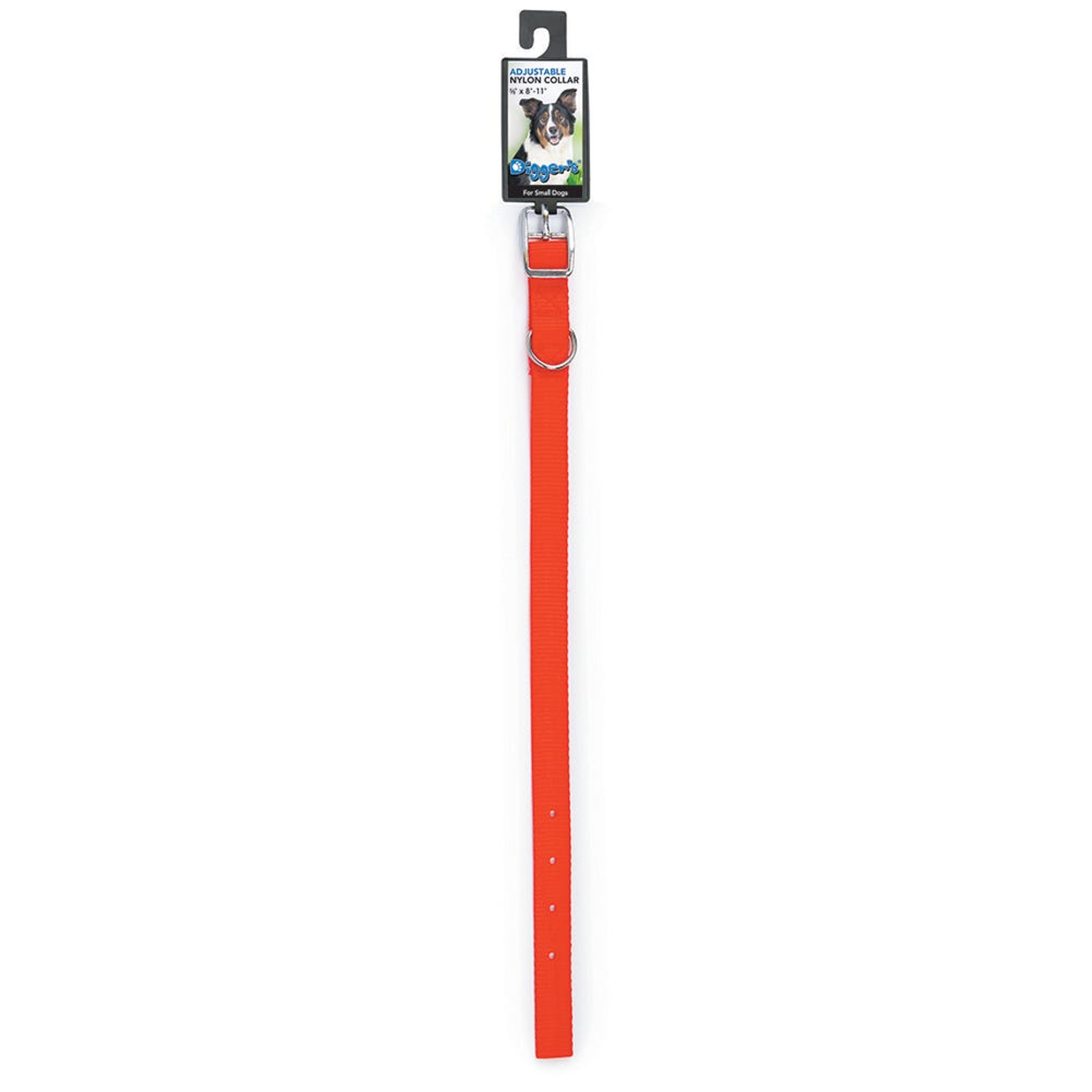 DGR 5/8in Nylon Collar 14in Neon Org Image 1