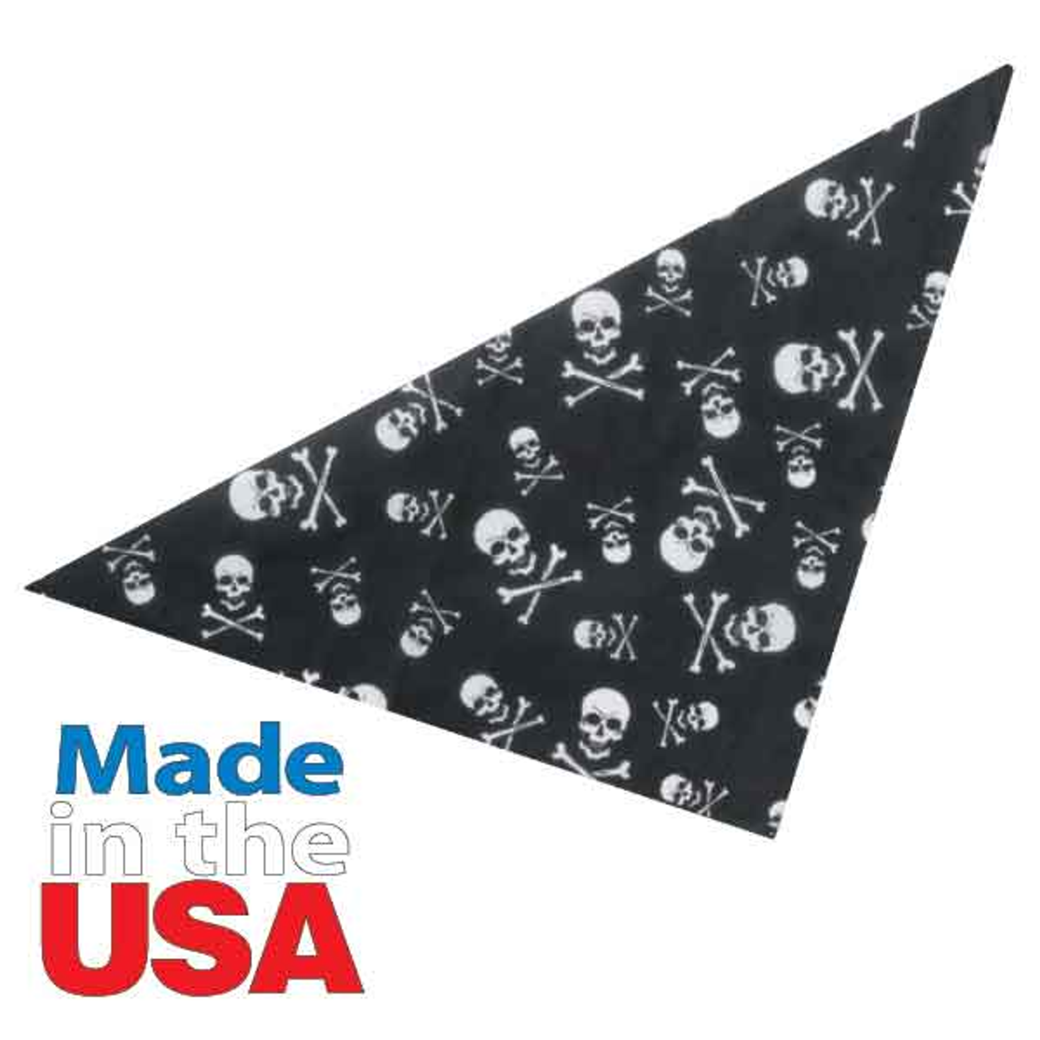 TP Skulls & Crossbones Bandana Blk Image 1