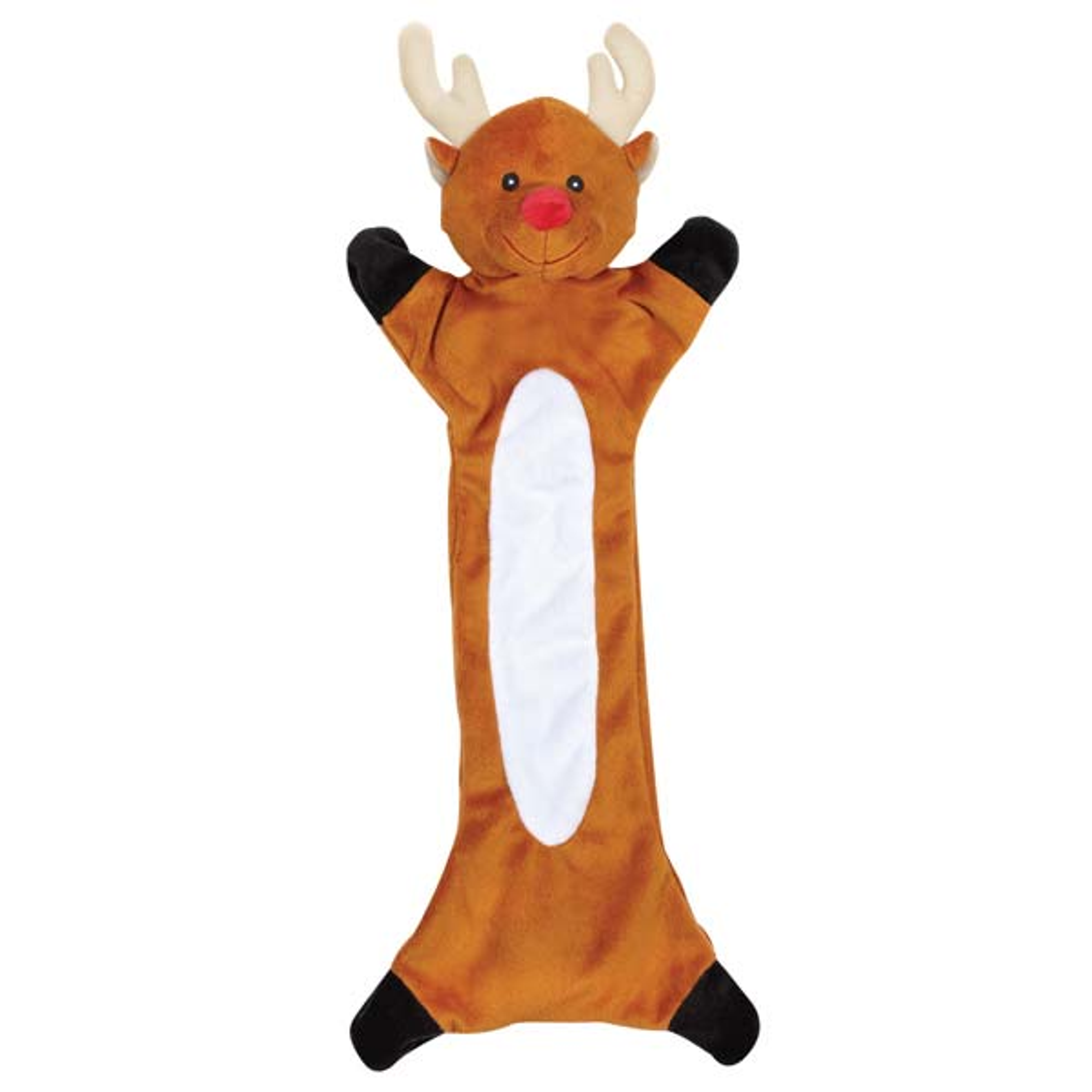 Zanies Festive Unstuffies Reindeer Image 1