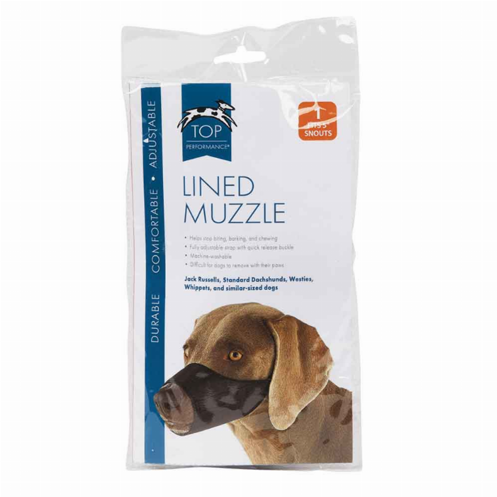 TP Lined Nylon Muzzle 5In Snout Sz 1 Image 1