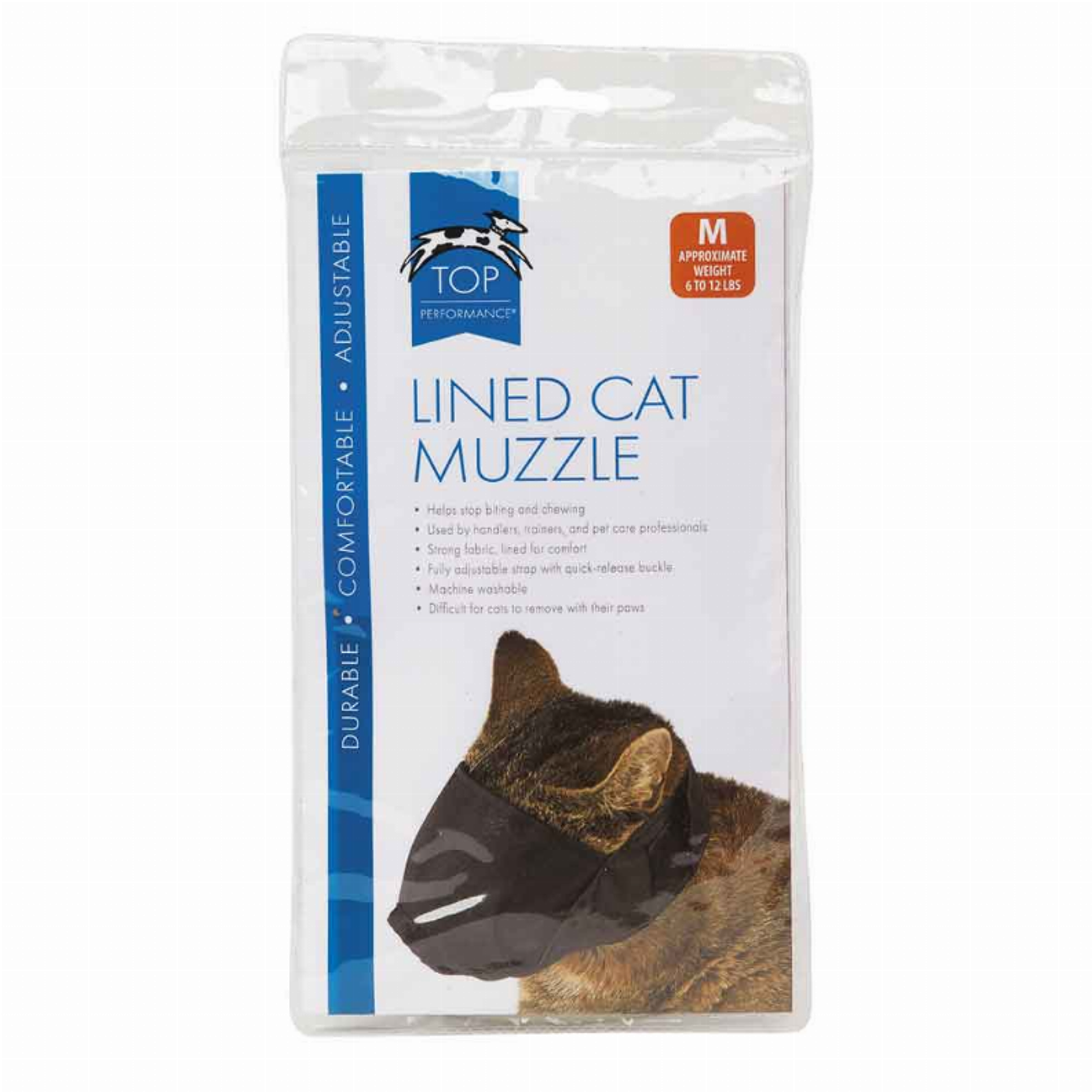 TP Lined Nylon Cat Muzzle M 6-12lb Image 1