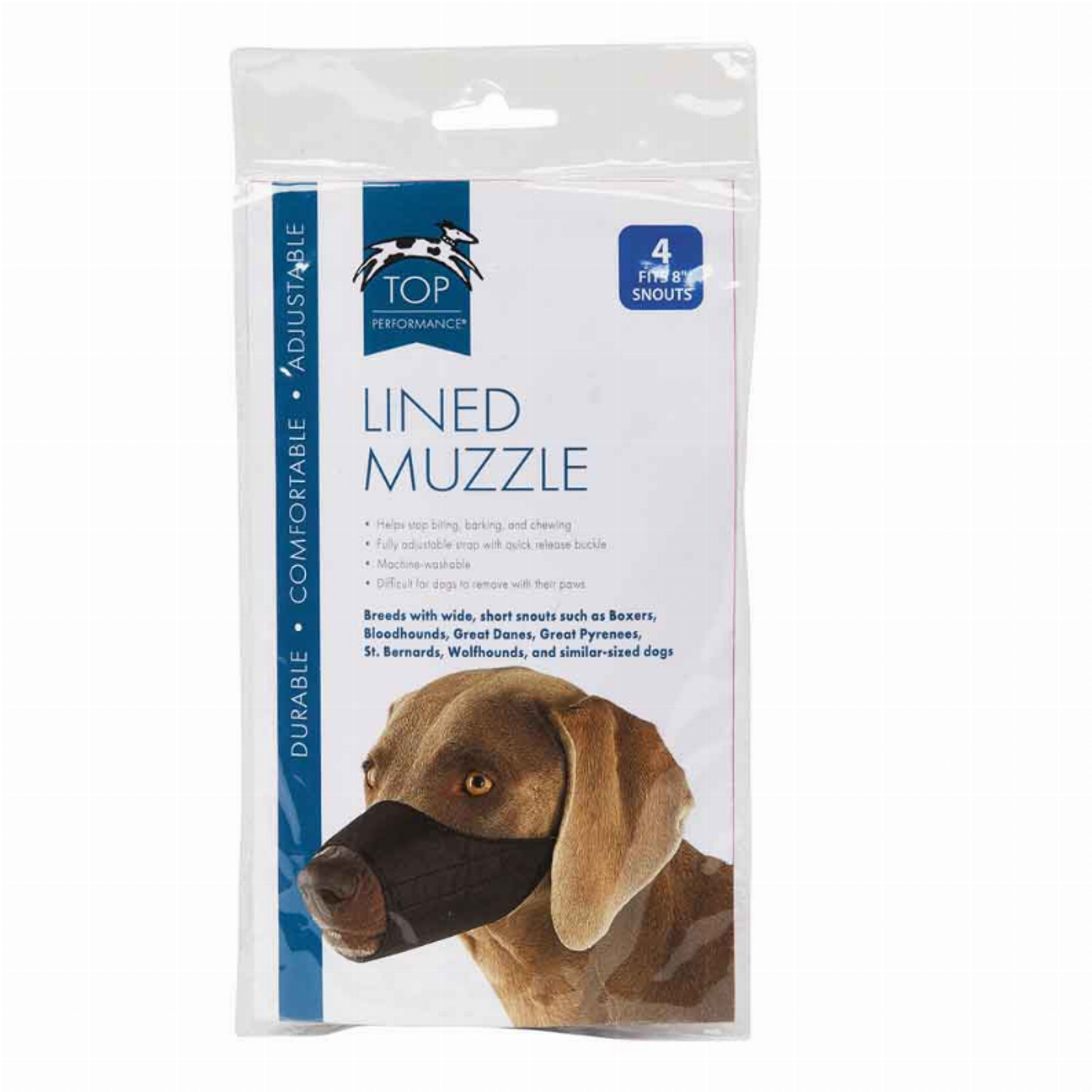 TP Lined Nylon Muzzle 8In Snout Sz 4 Image 1