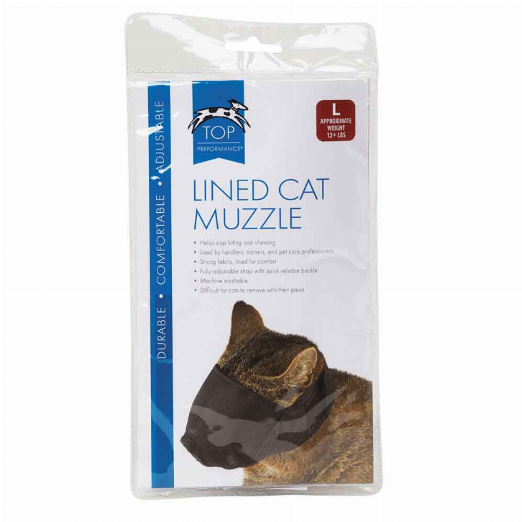 TP Lined Nylon Cat Muzzle L Over 12lb Image 1