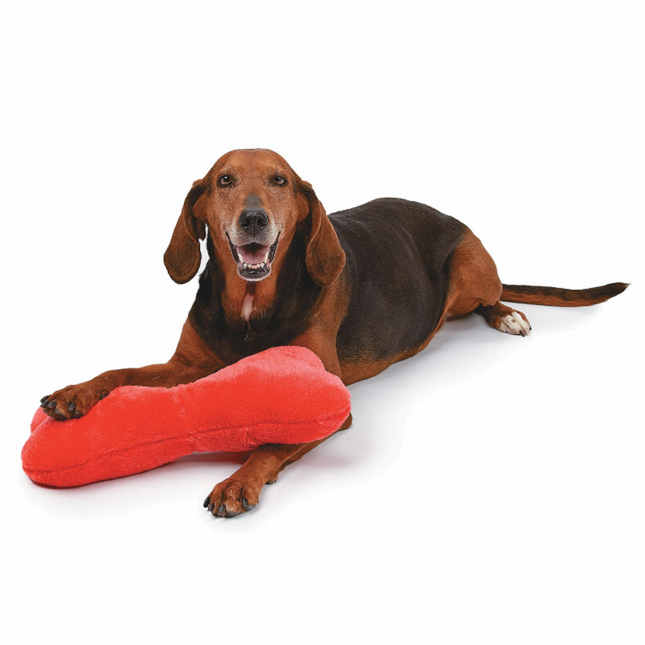 ZA Mega Color Plush Bone 16.5In Red Image 1