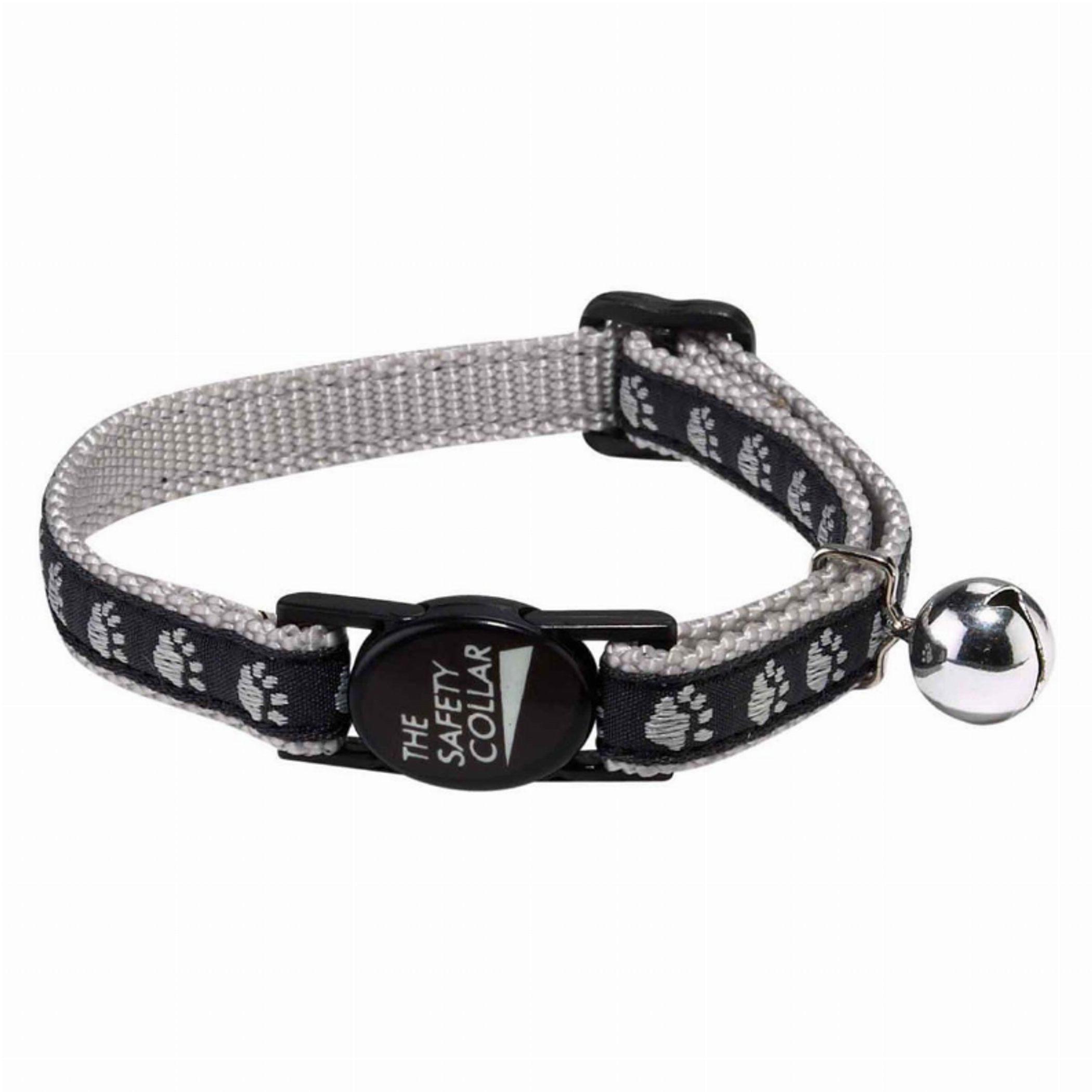 MT TwoTone Pawprint Collar Blk Image 1