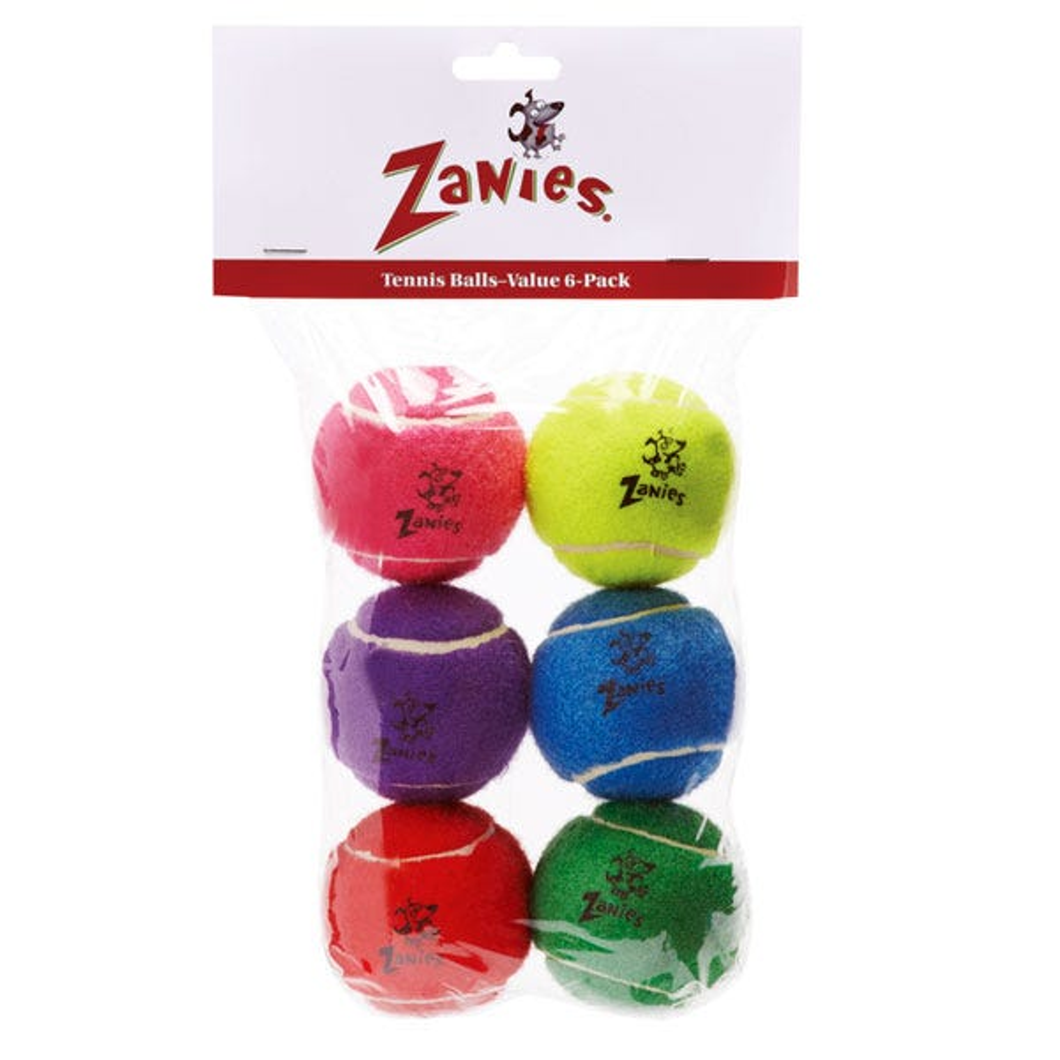 ZA Tennis Balls 2.5In 6Pk Asst Image 1