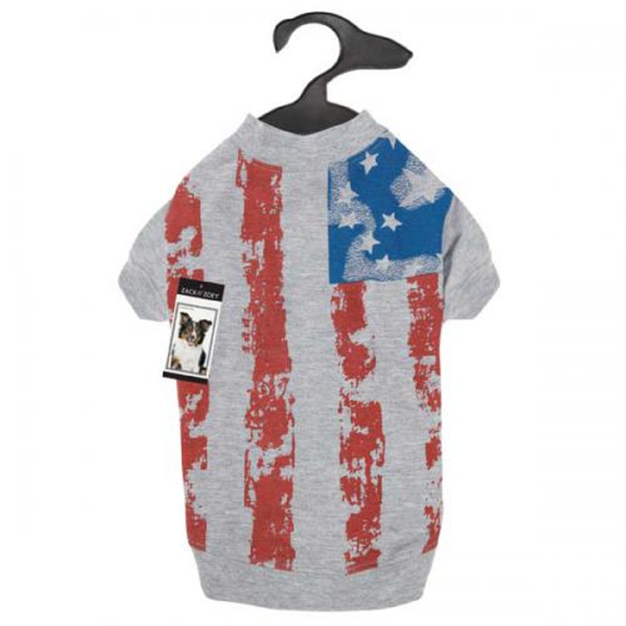 Zack & Zoey Americas Pup Flag Print Tee Image 1