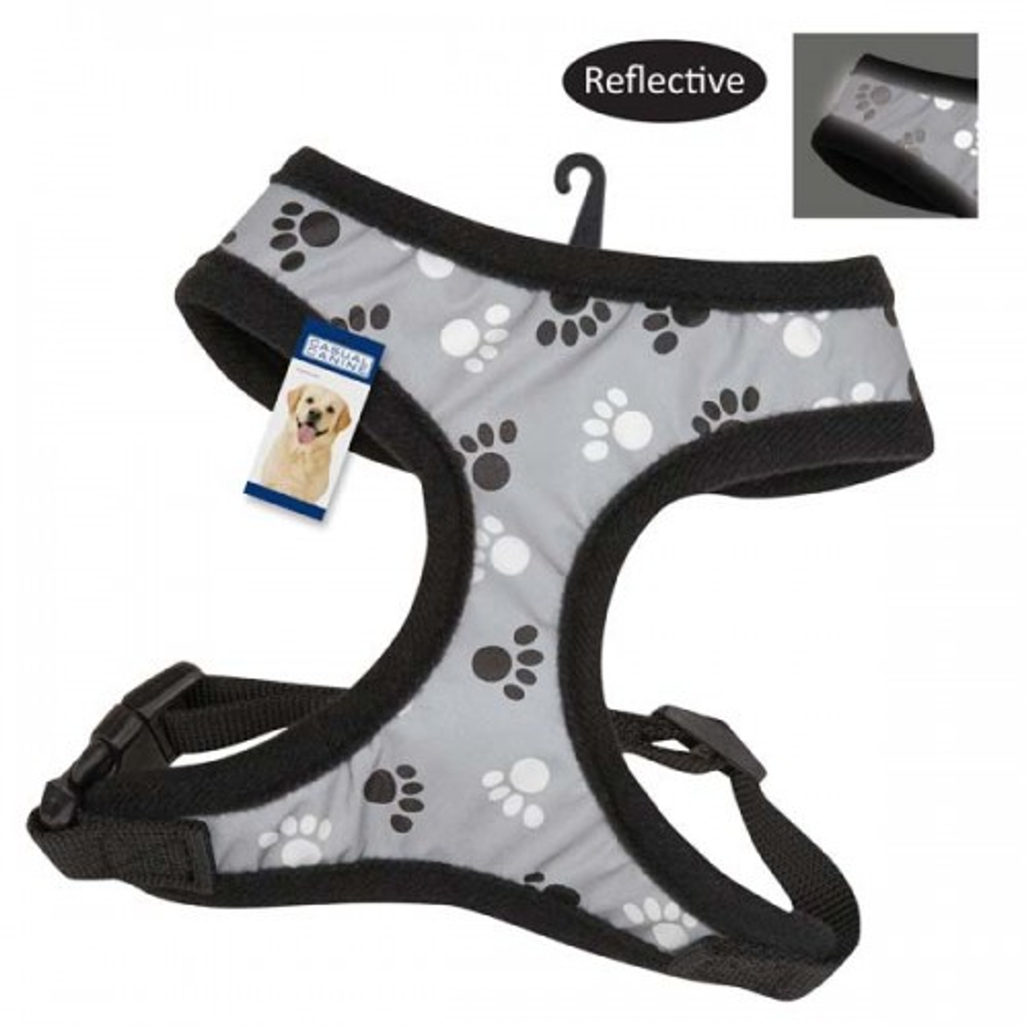 Casual Canine Reflective Pawprint Harnesses Image 1