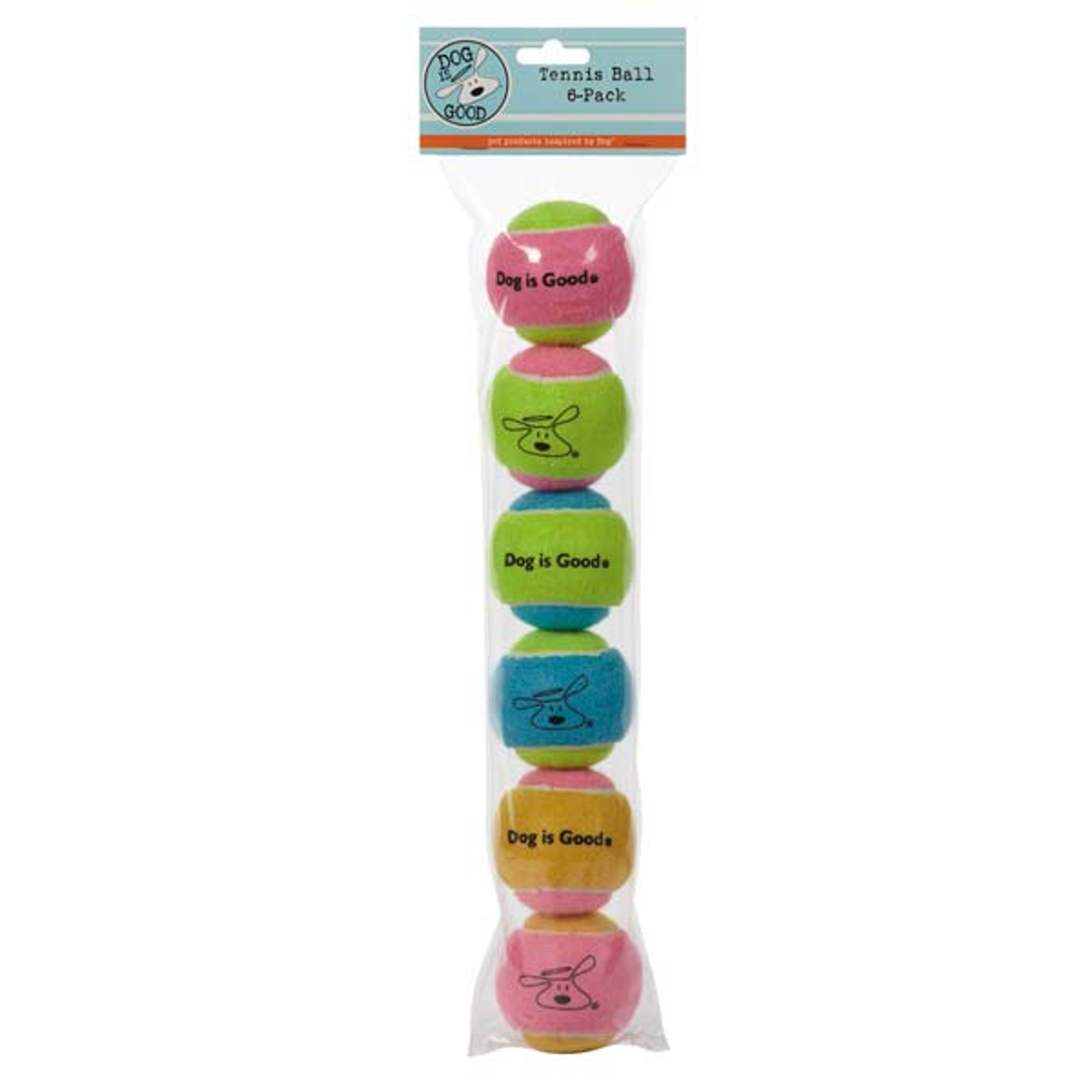 DG Tennis Ball 6Pk Multi Image 1