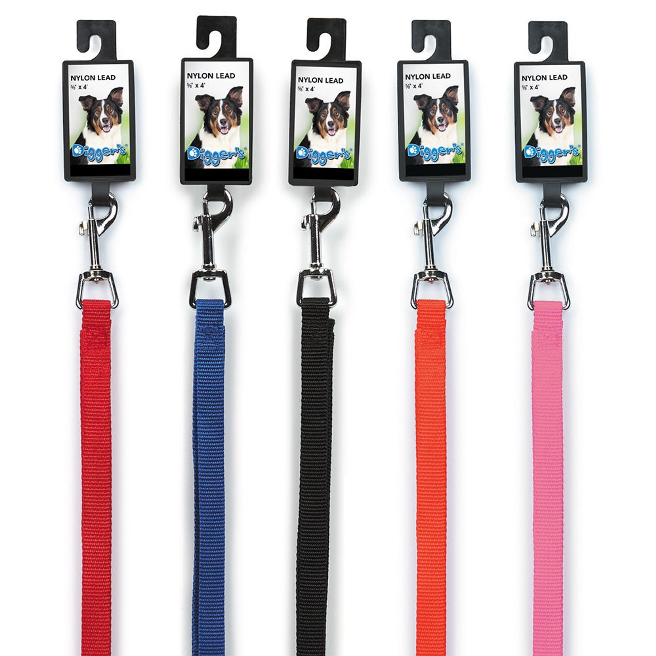 DGR 5/8in Nylon Lead 72in Neon Pink Image 1