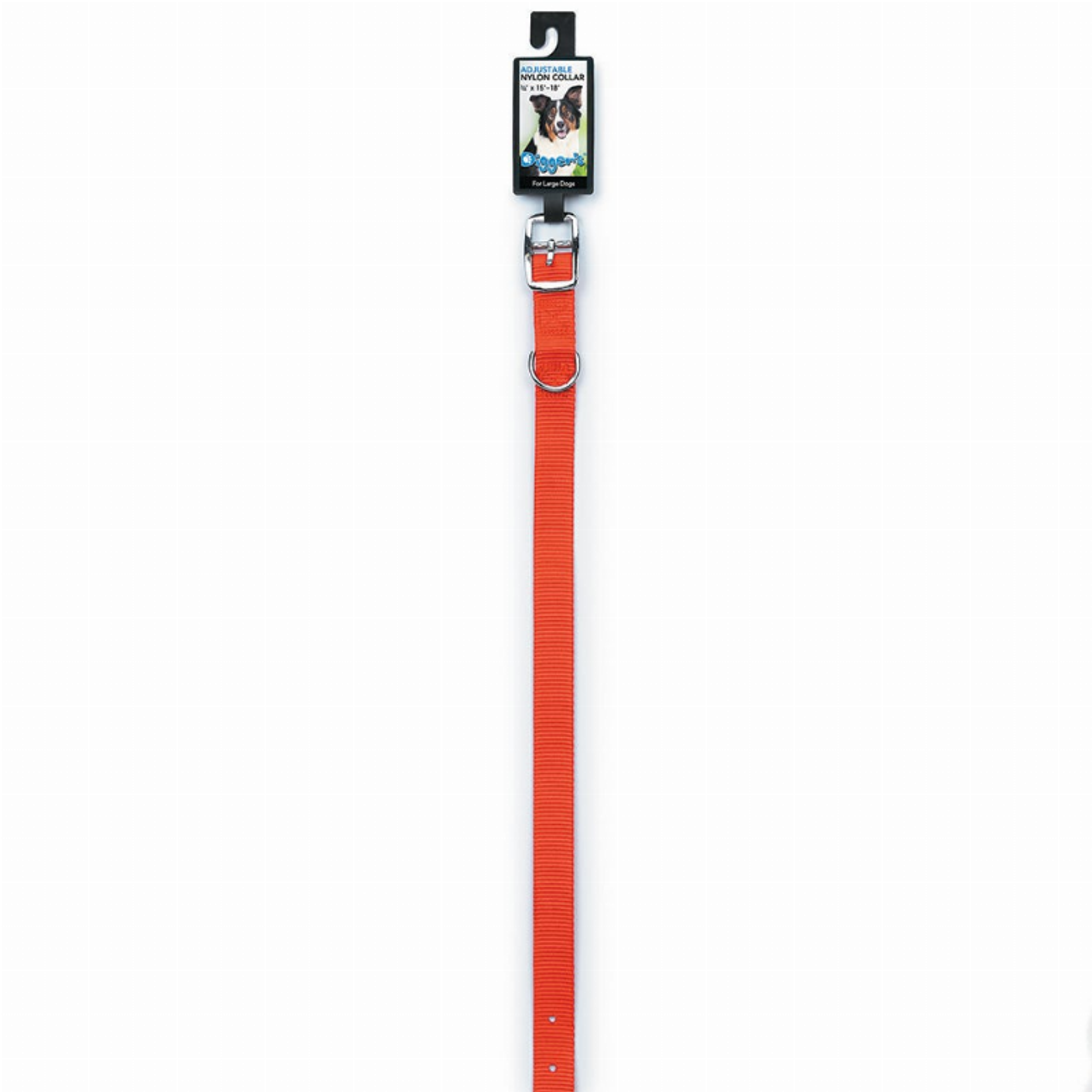DGR 3/4in Nylon Collar 16in Neon Org Image 1