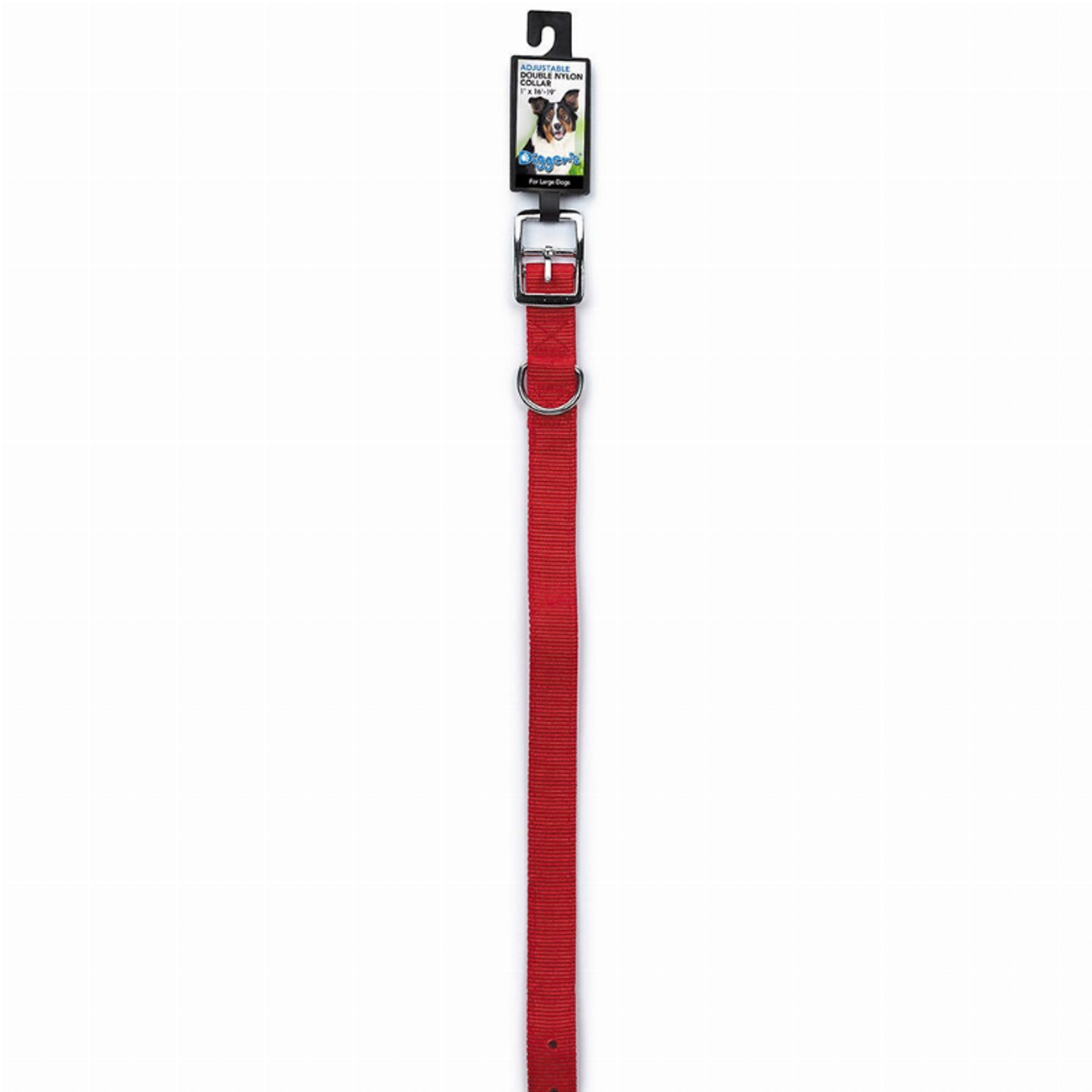 DGR 1in Dbl Nylon Collar 20in Red Image 1