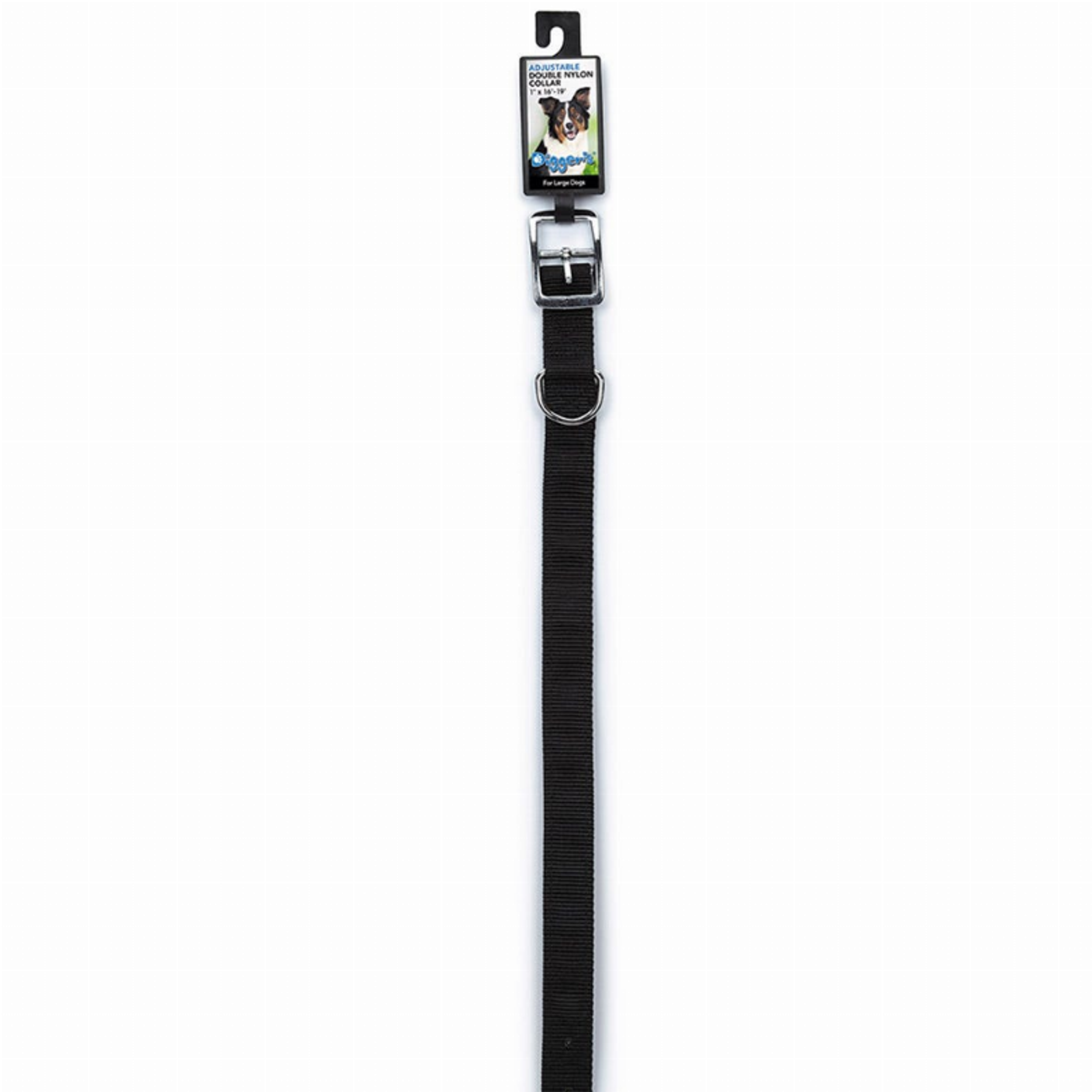 DGR 1in Dbl Nylon Collar 22in Black Image 1