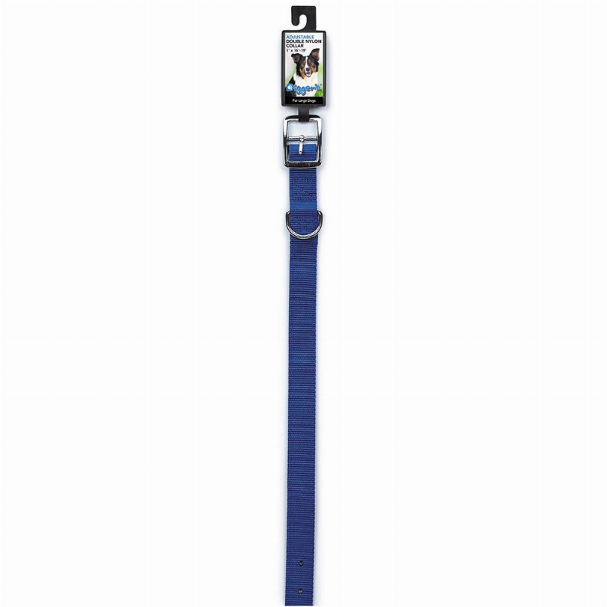 DGR 1in Dbl Nylon Collar 18in Blue Image 1