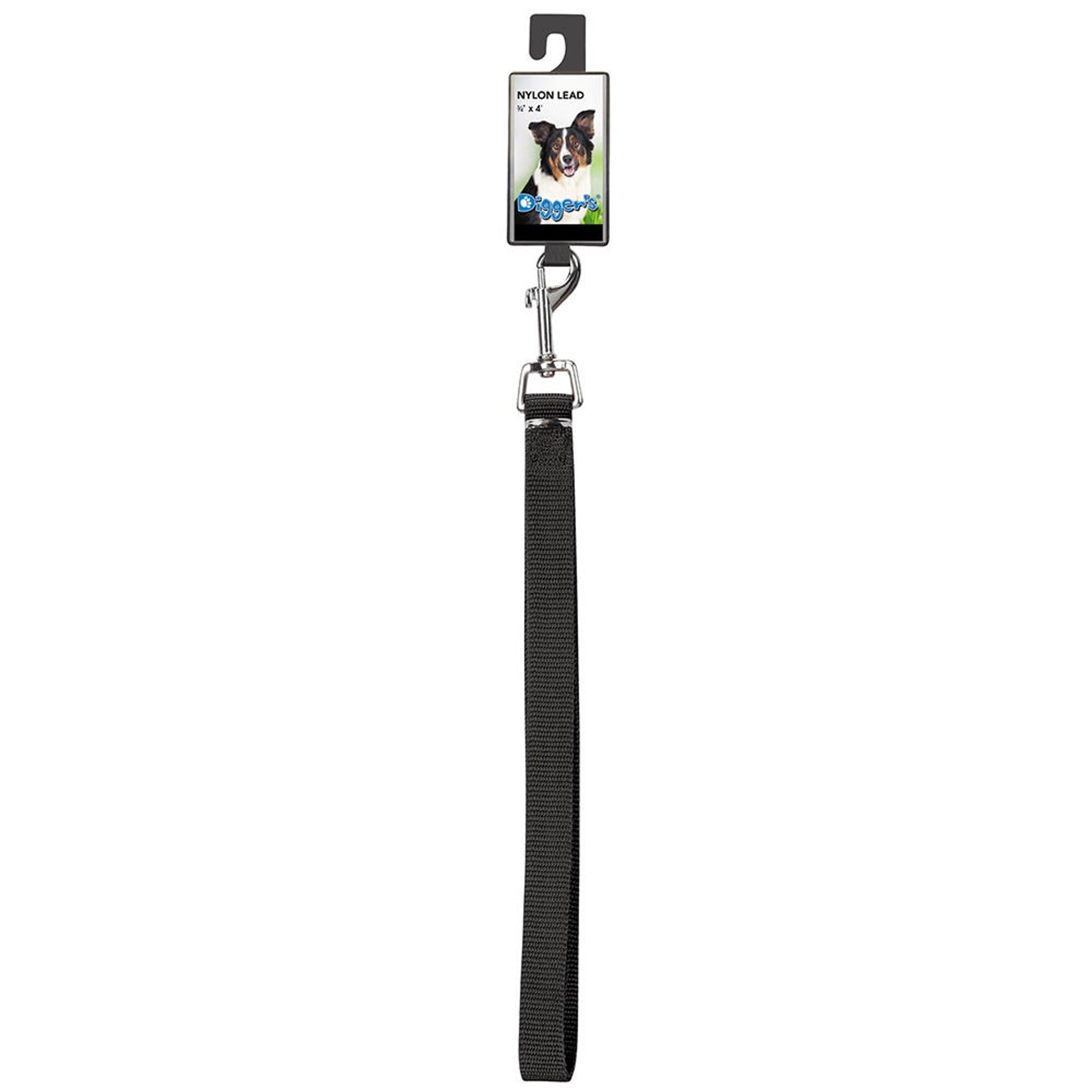 Diggers 3/4in Nylon Lead 48in Black Image 1
