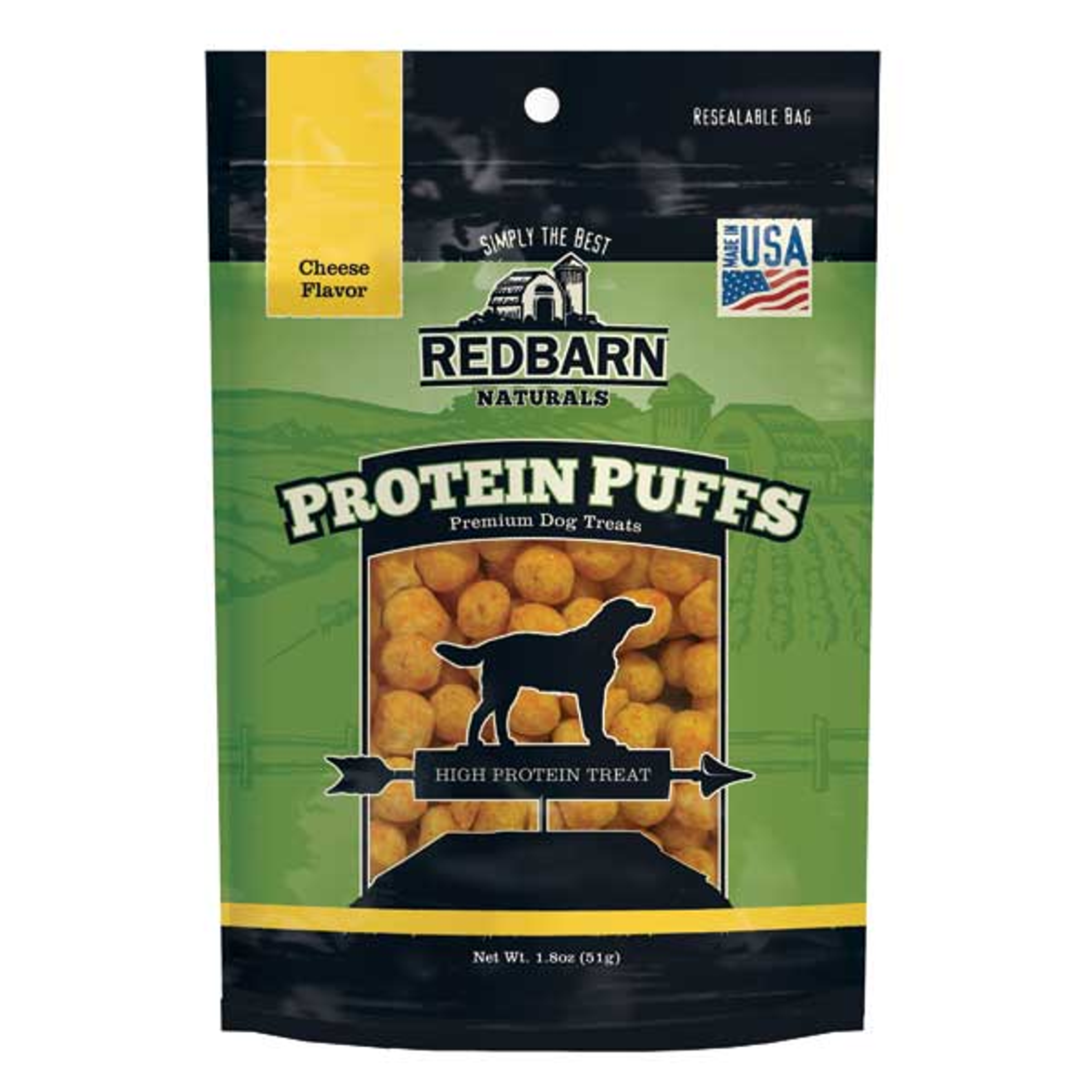 Redbarn Dog Protein Puffs Cheese Image 1