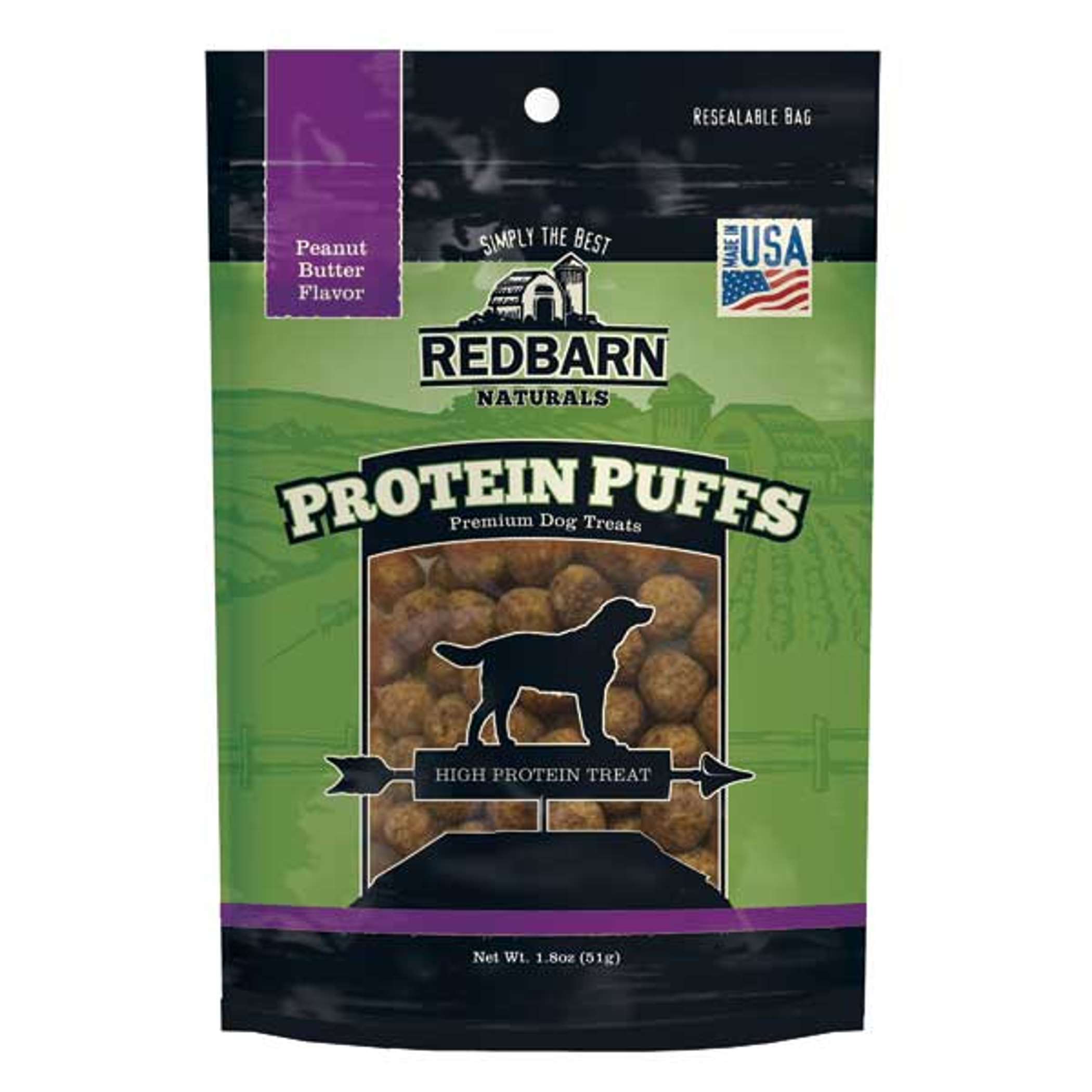 Redbarn Dog Protein Puffs PB Image 1