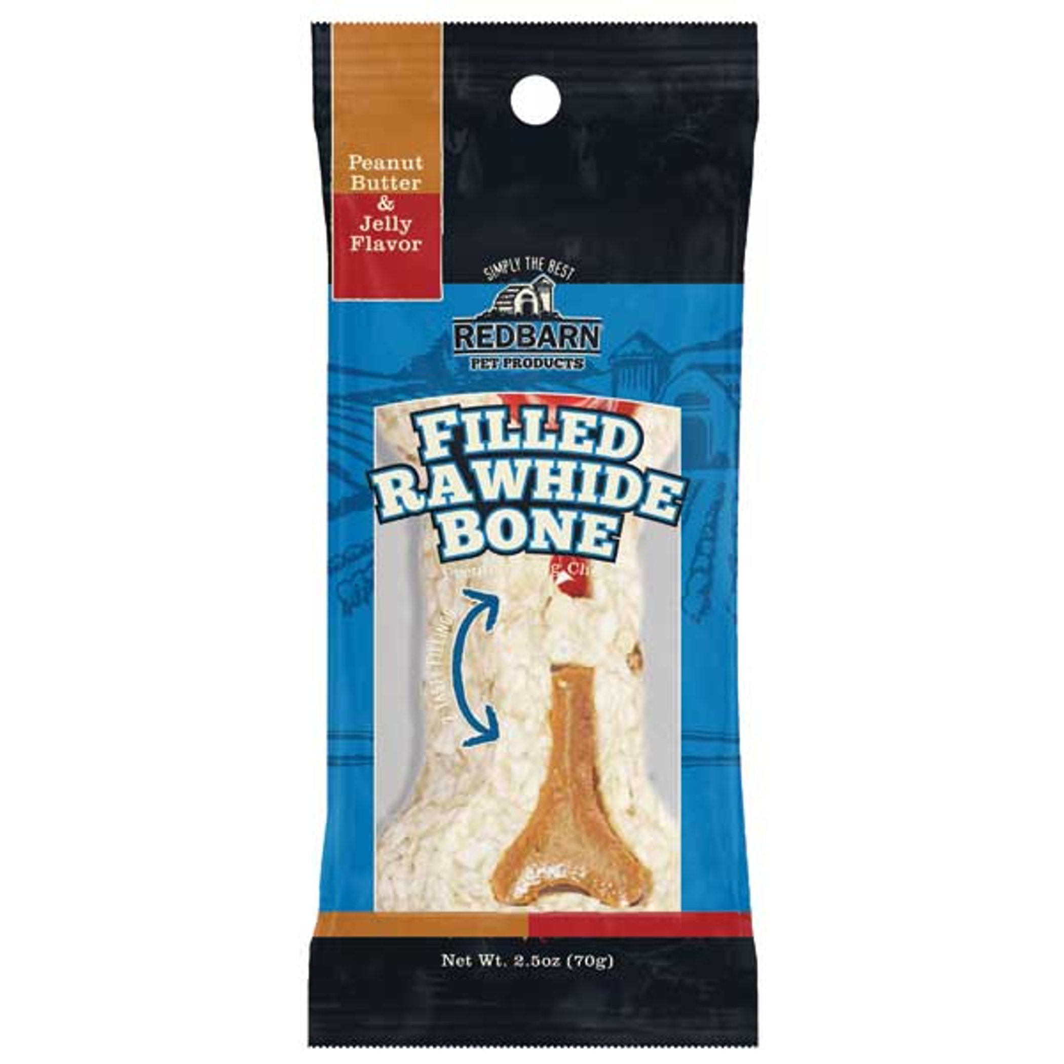 Redbarn Filled Rawhide Bone PB & Jelly Image 1