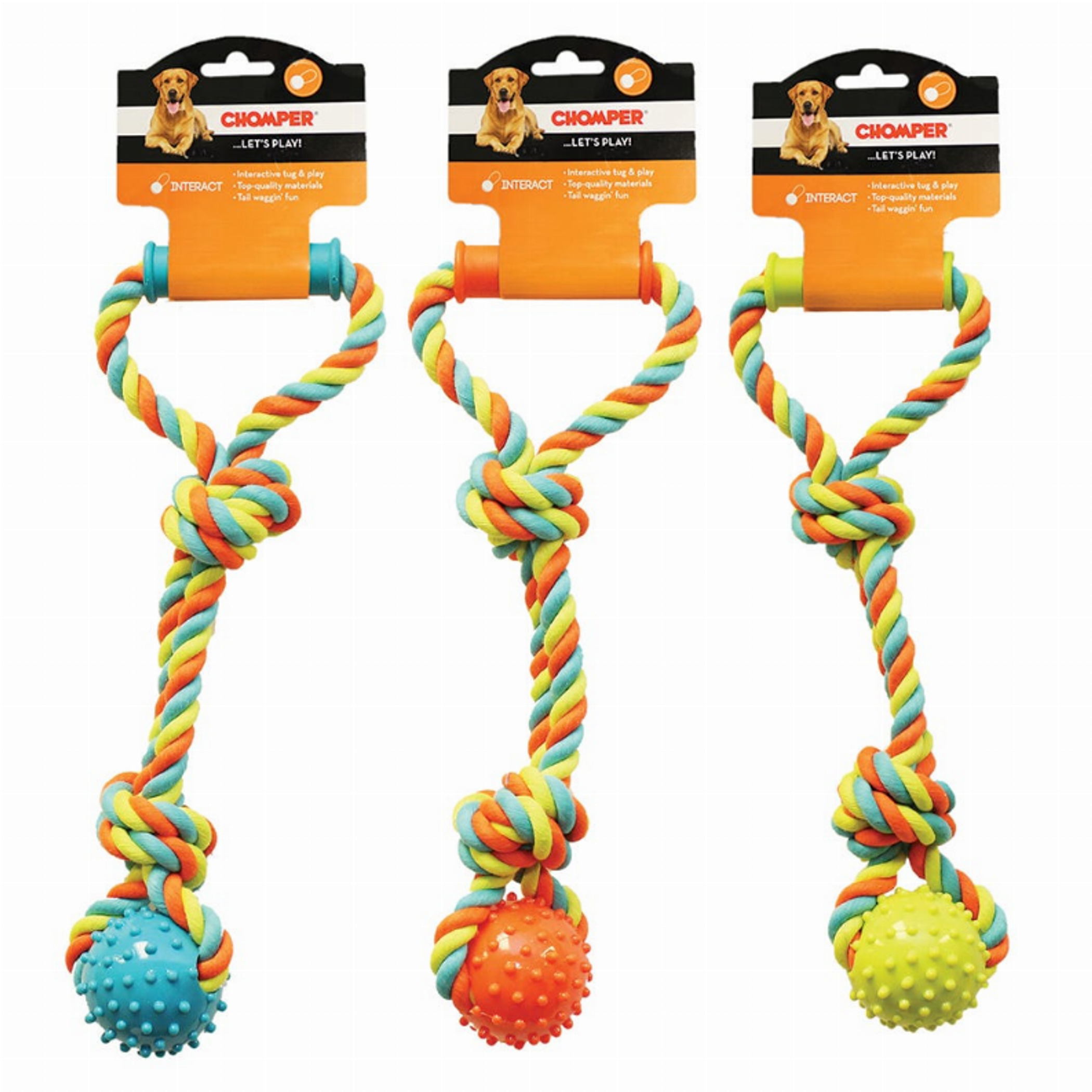CHP Rope Tugger w/ Spike Ball & Handle Image 1