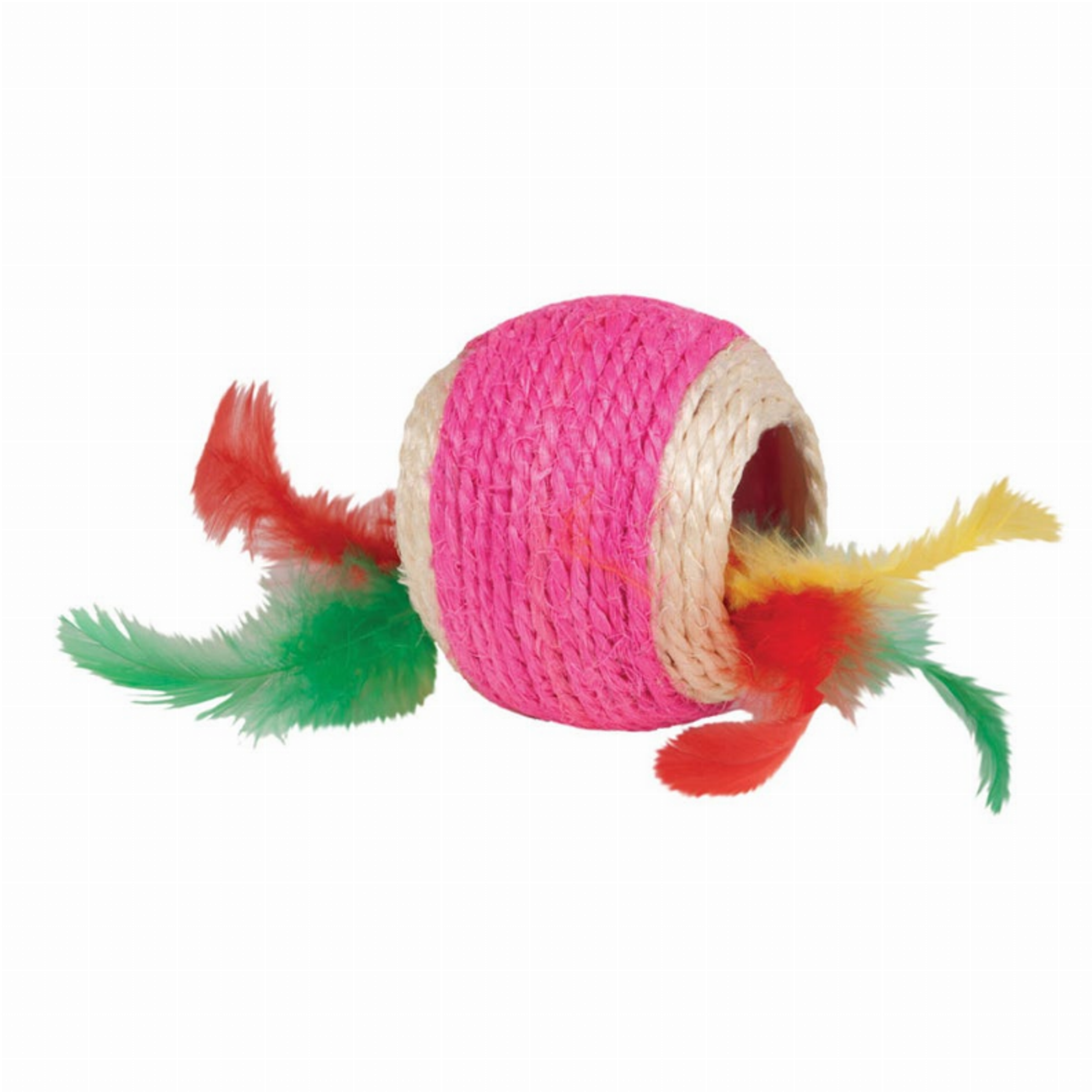 KB Jute Ball With Feather Middle Image 1
