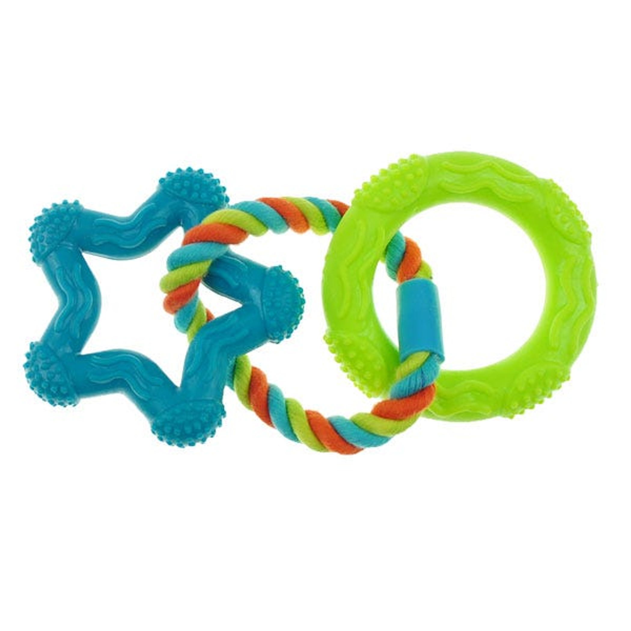 CHP 3 ring TPR Rope toy Star Blu Image 1