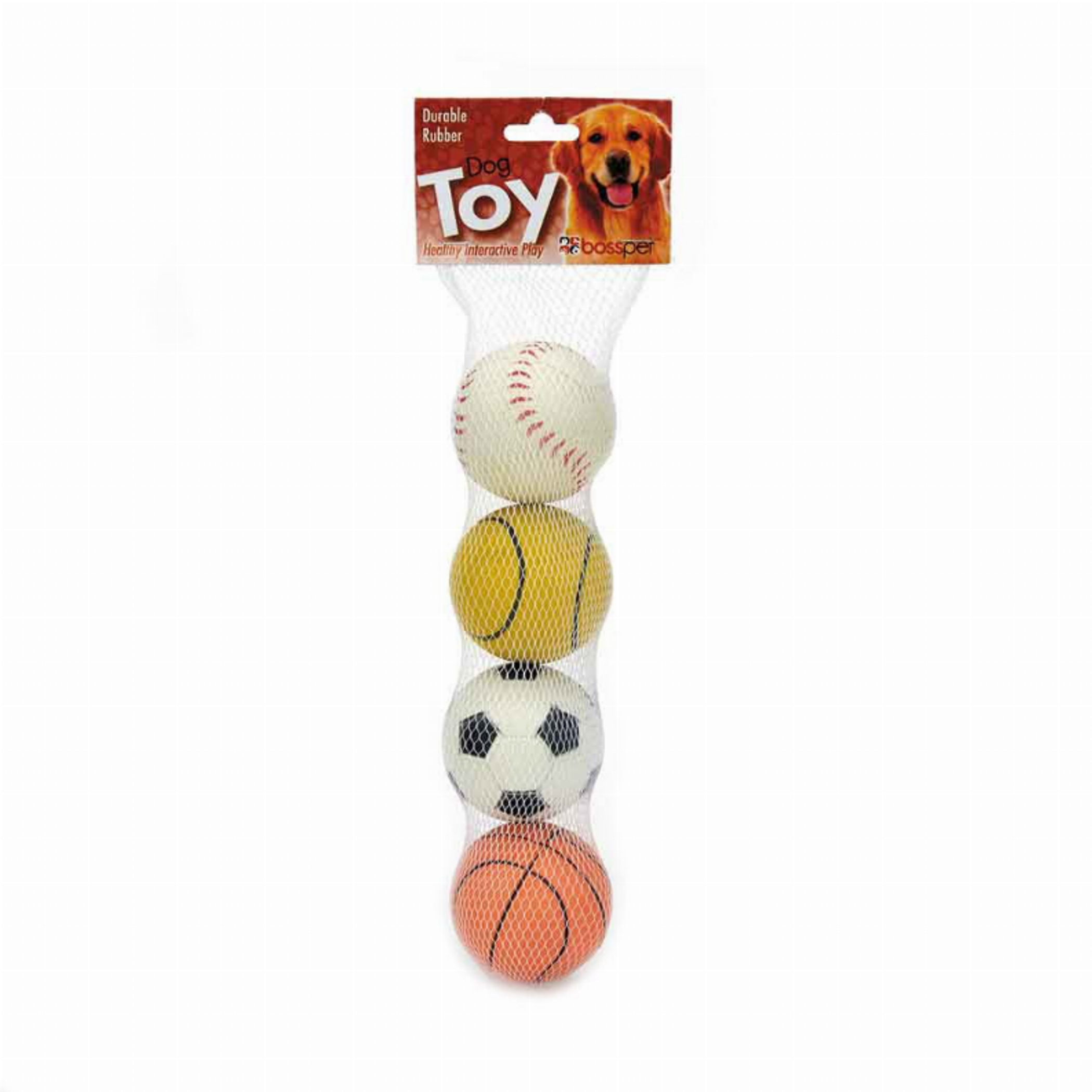 4 Pk Rubber Sports Themed Image 1