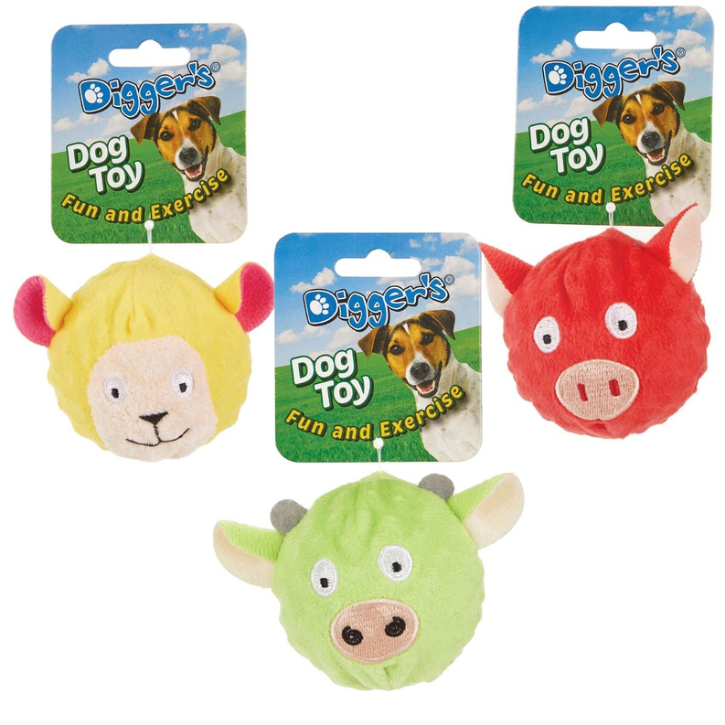 Digger's Latex Spike Ball w Plush Cover Image 1