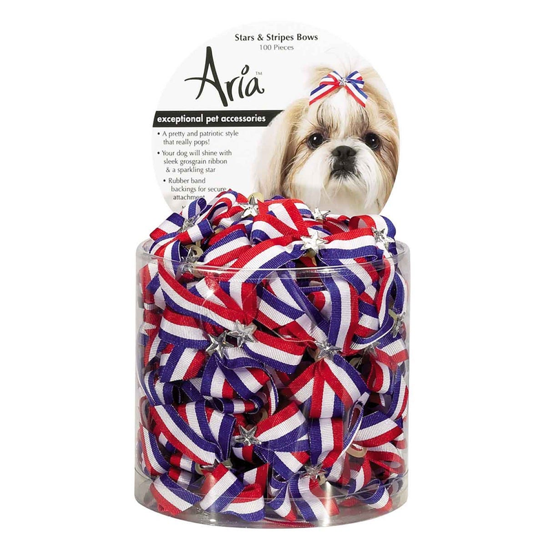 AR Stars & Stripes Bow Canister 100Pk Image 1