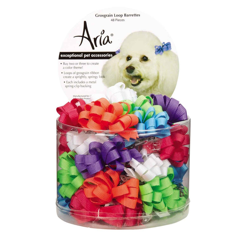 AR Grosgrain Barrette Canister 48Pc Image 1