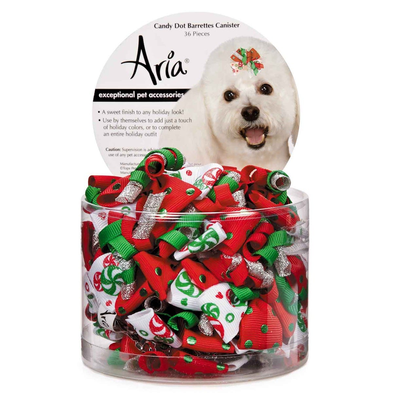 Aria Candy Dot Barrette Canister 36pcs Image 1