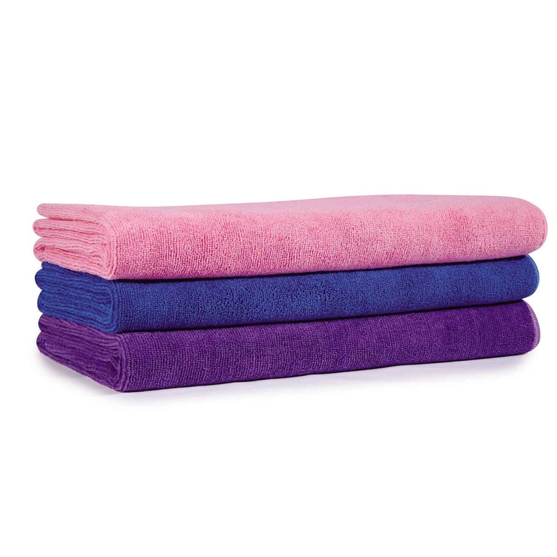 TP Microfiber Towels 48x28In 3Pk Asst Image 1