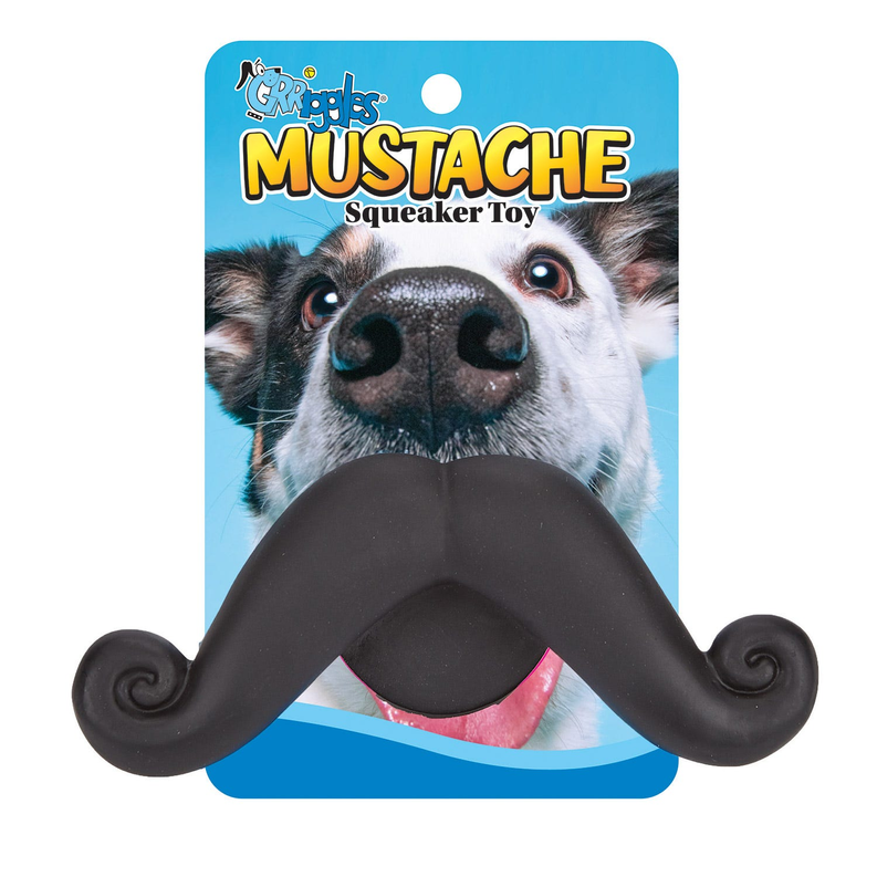 Grriggles Mustache Squeaker Toy Image 1