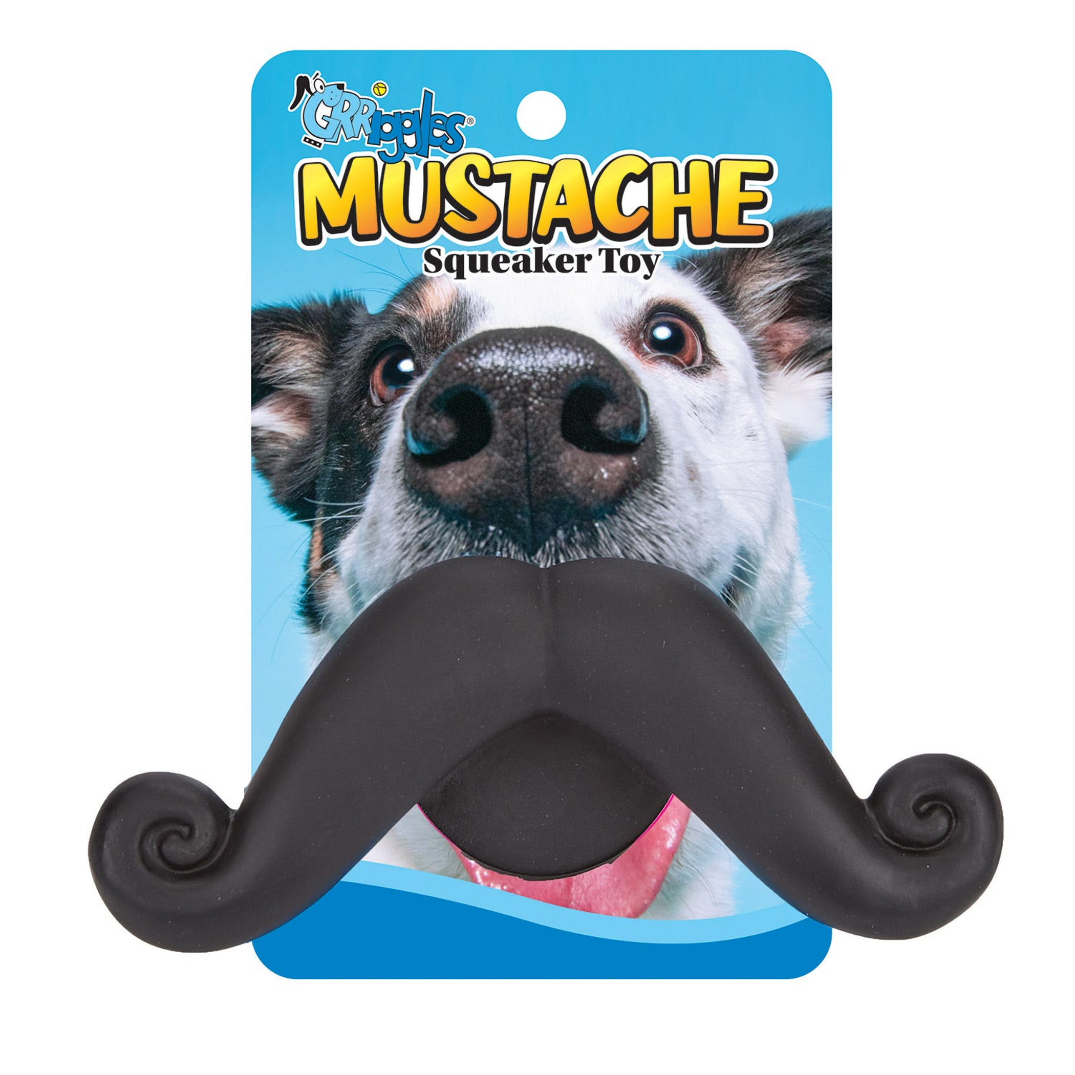Grriggles Mustache Squeaker Toy Image 1