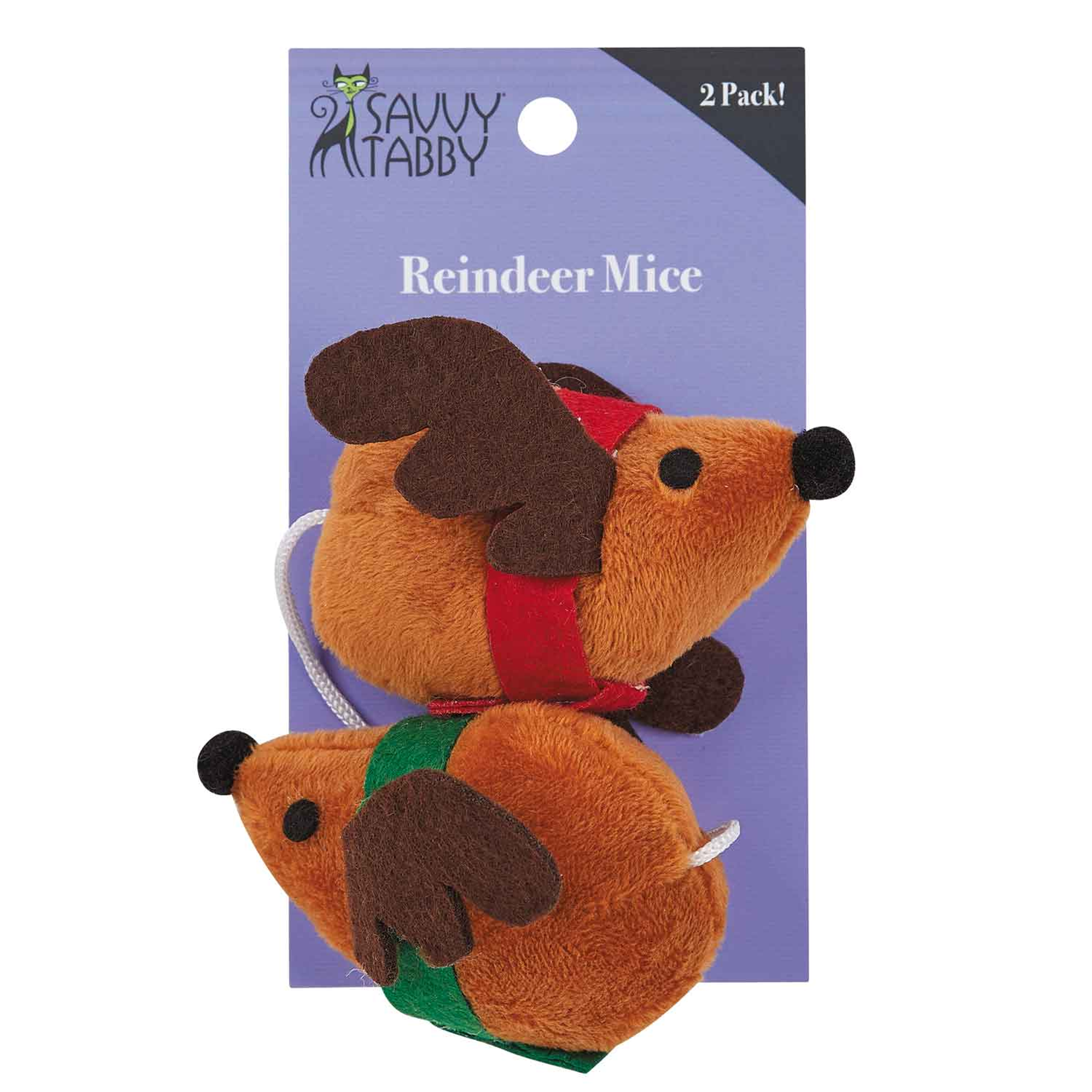 Savvy Tabby Reindeer Mice 2Pc Image 1