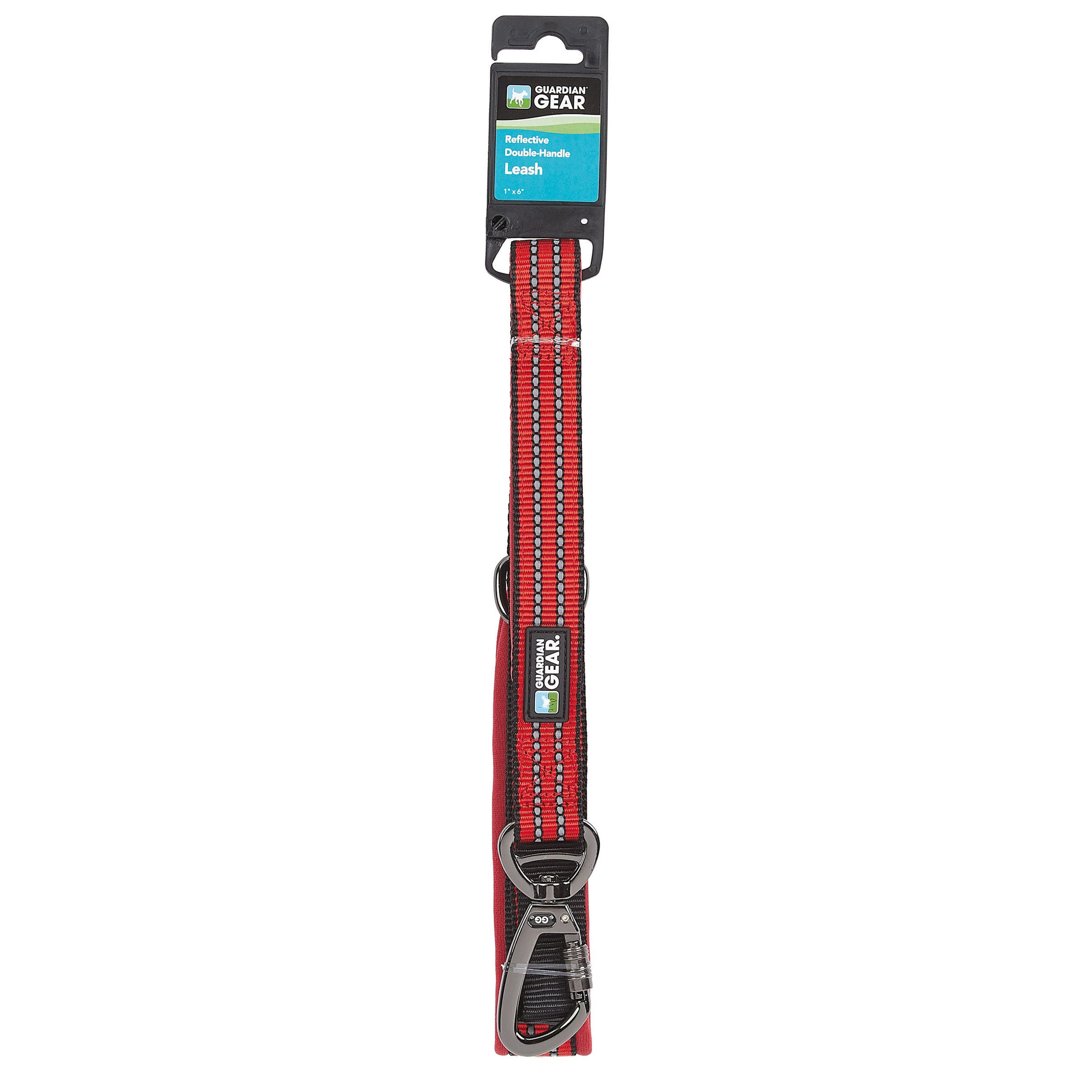 GG Reflect Dbl-Handle Leash Red 6ft Image 1