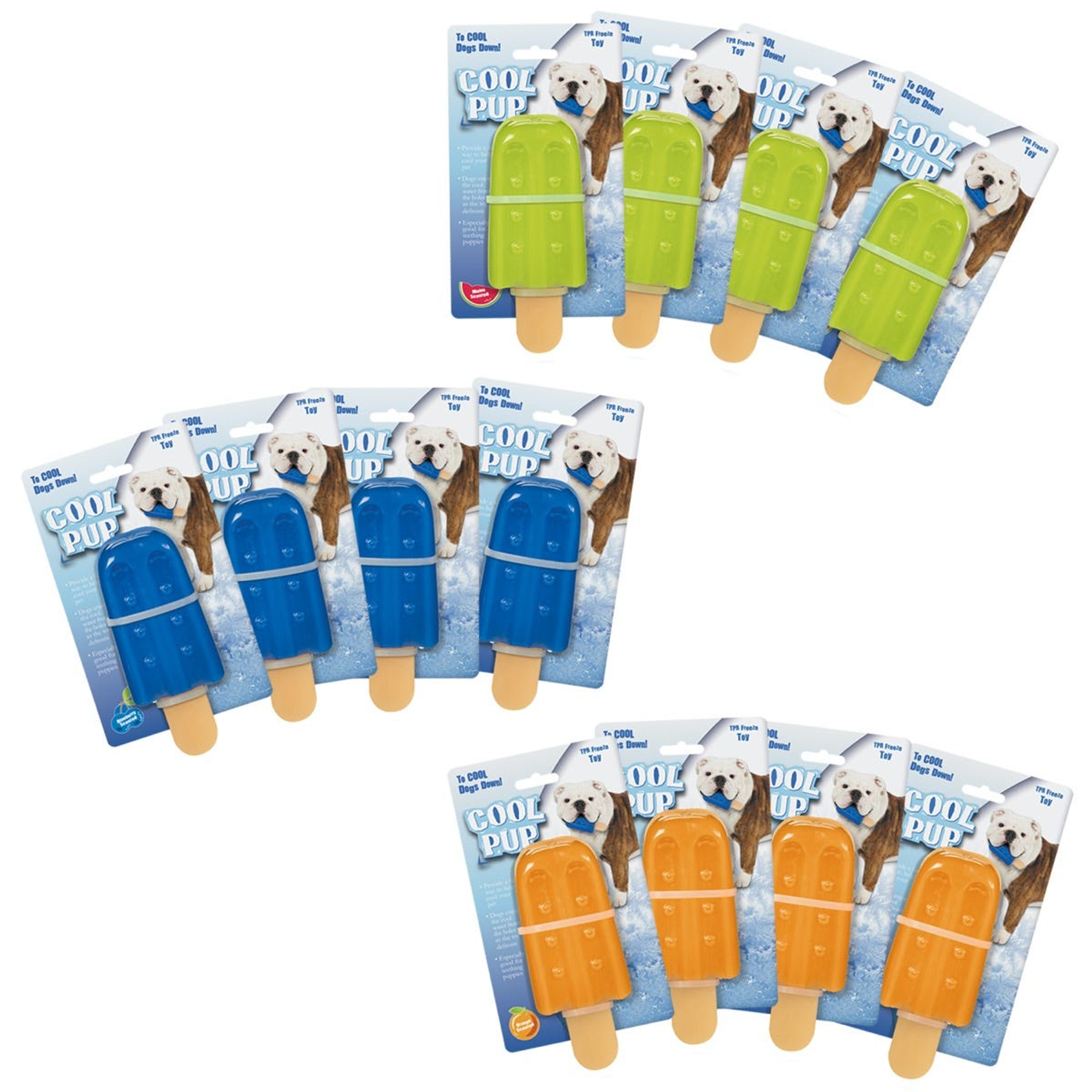 Cool Pup Toy Large Popsicle 12Pk Image 1