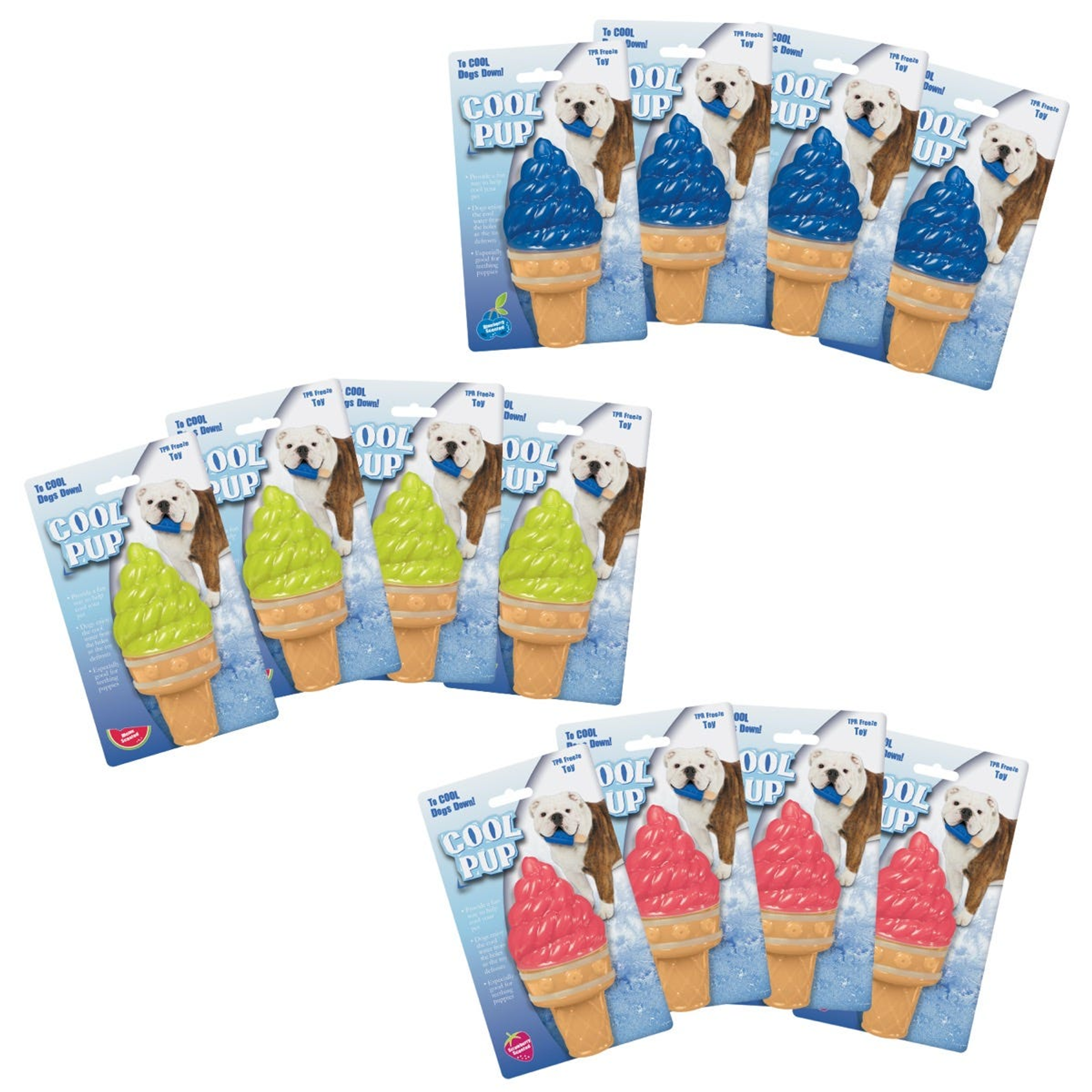 Cool Pup Toy Large Ice Cream Cone 12Pk Image 1