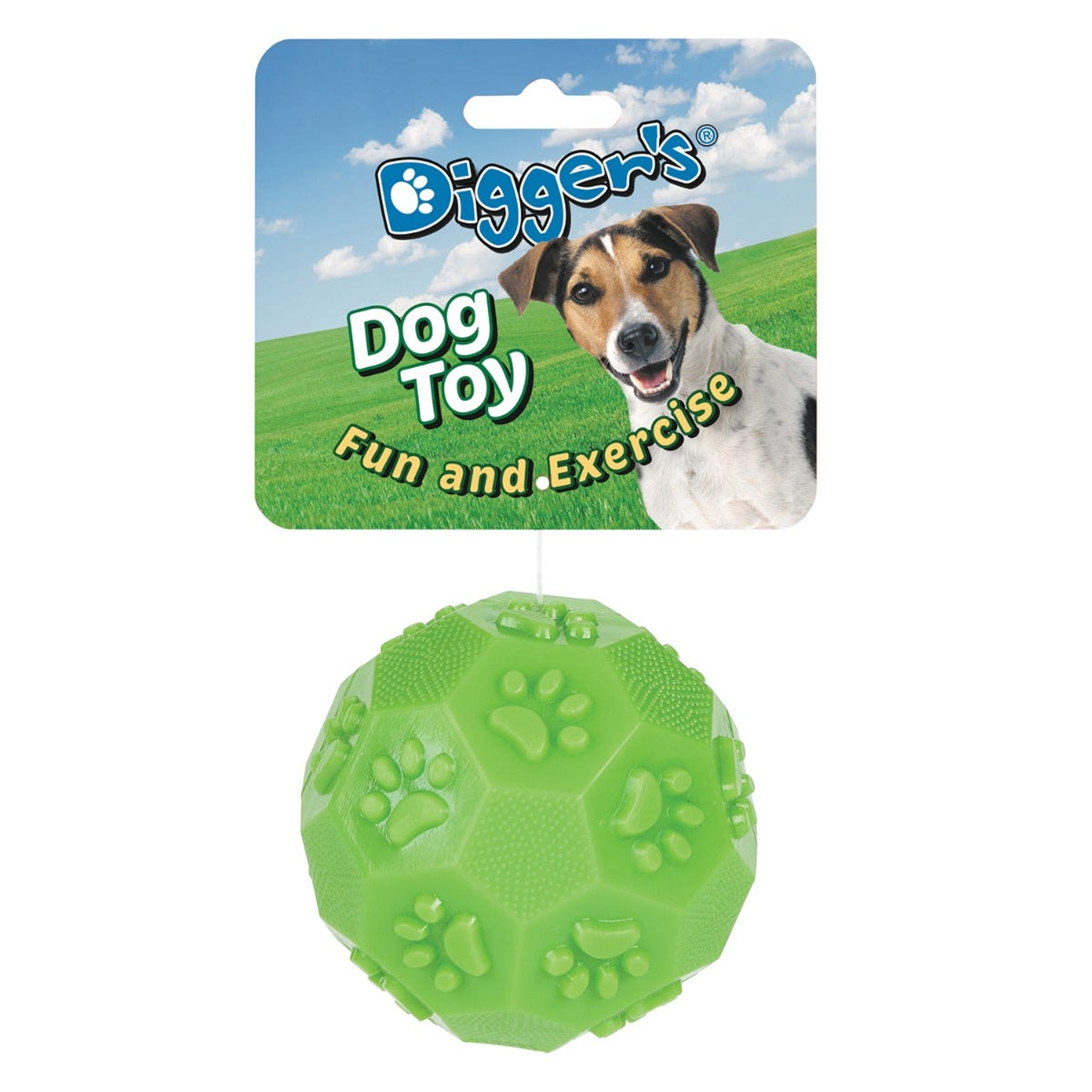 Digger's Paw Chuckle & Treat Ball LGrn Image 1