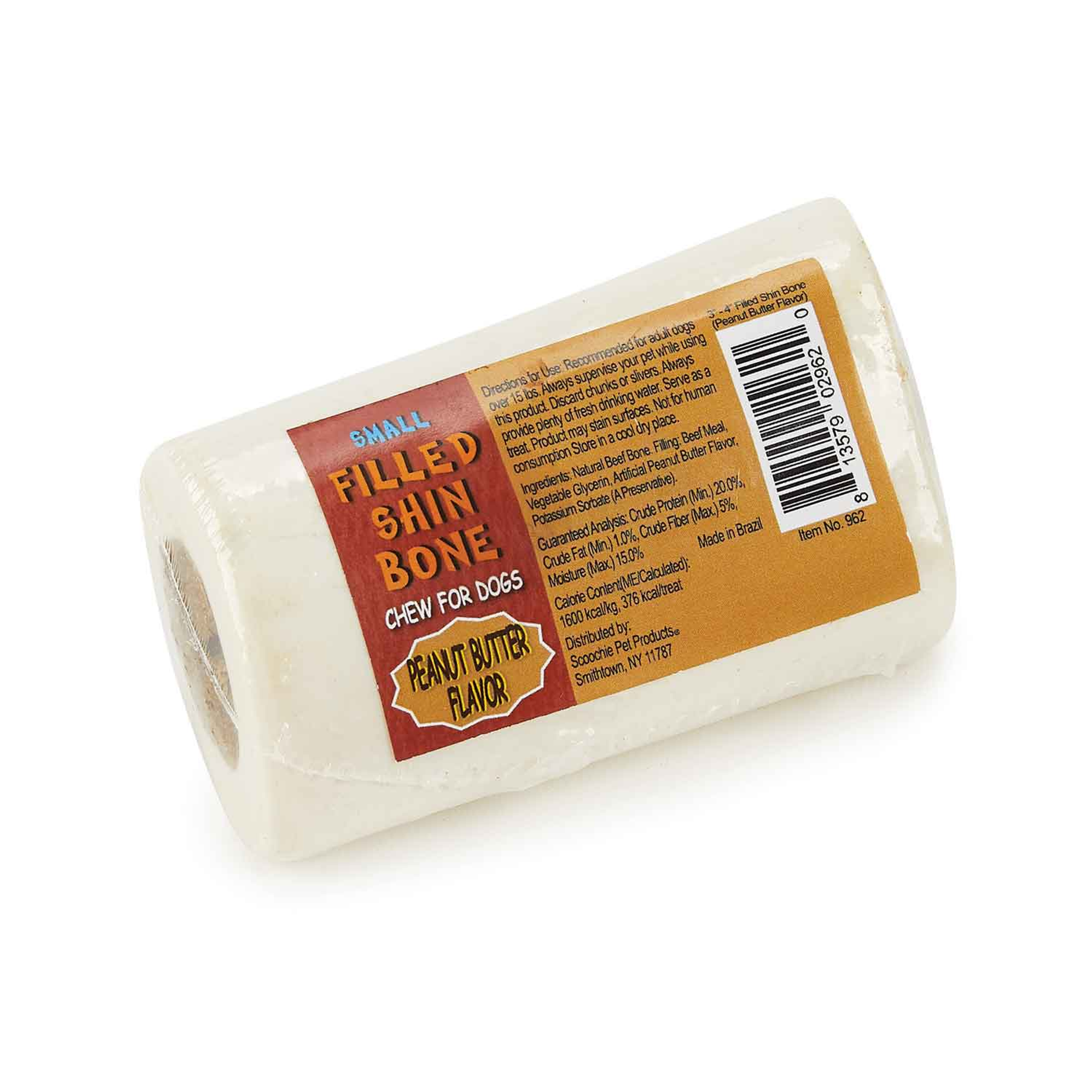 SCP Bone Peanut Butter Stuffed 3-4in Image 1