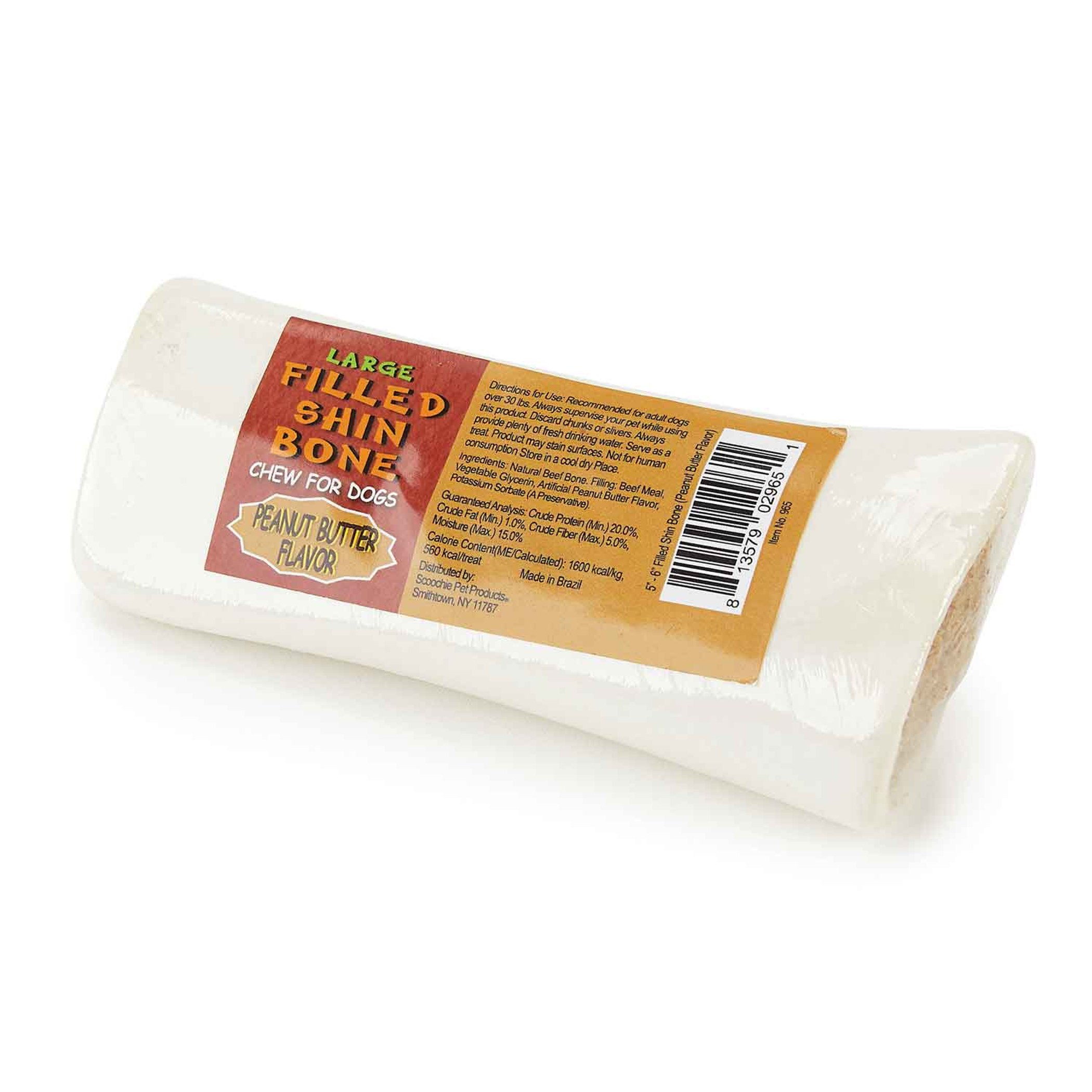 SCP Bone Peanut Butter Stuffed 5-6in Image 1