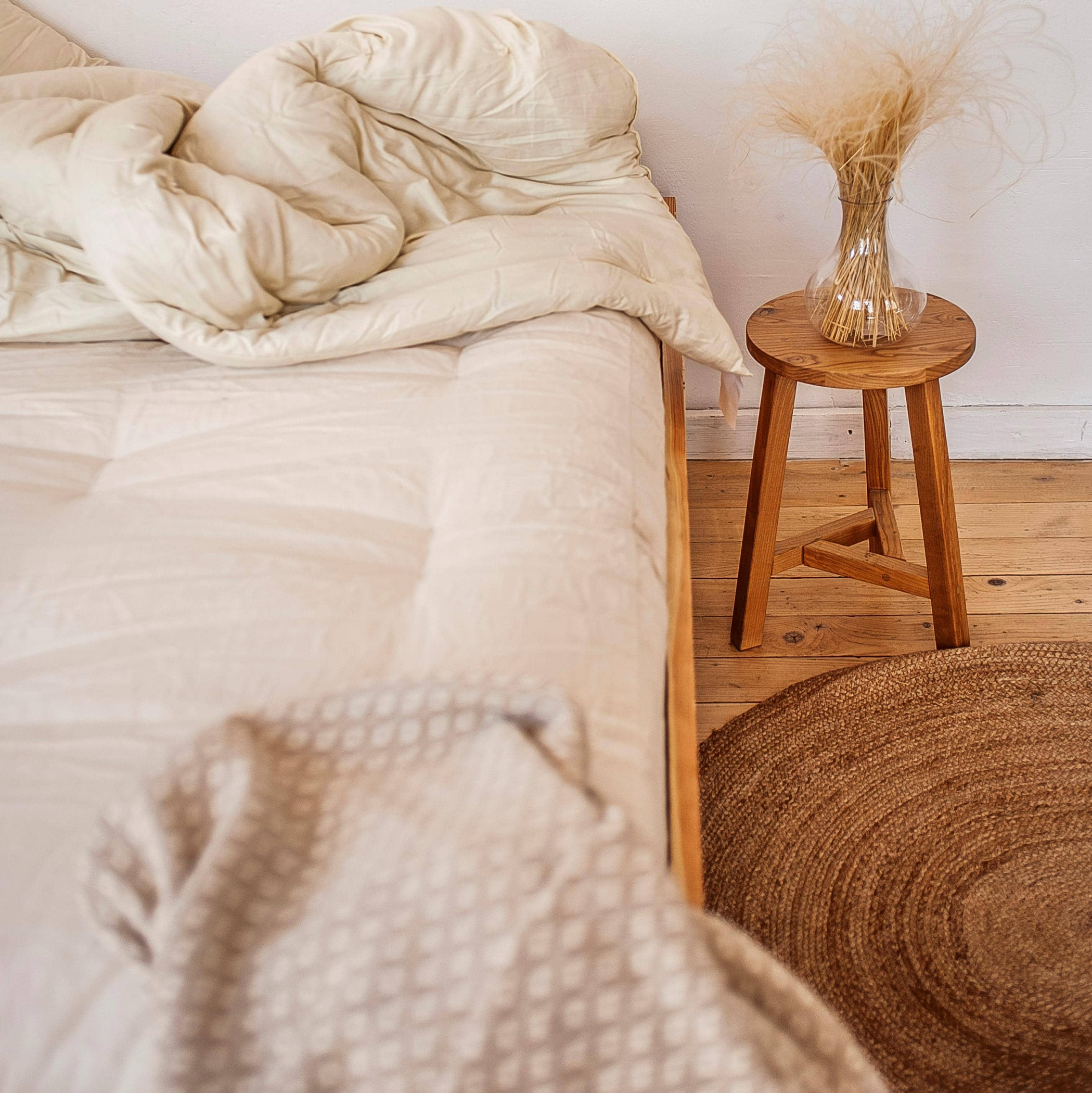 Colchón firme de algodón y lana orgánicos 100% hipoalergénico sostenible tamaño personalizado adaptado para dormir de lado o espalda