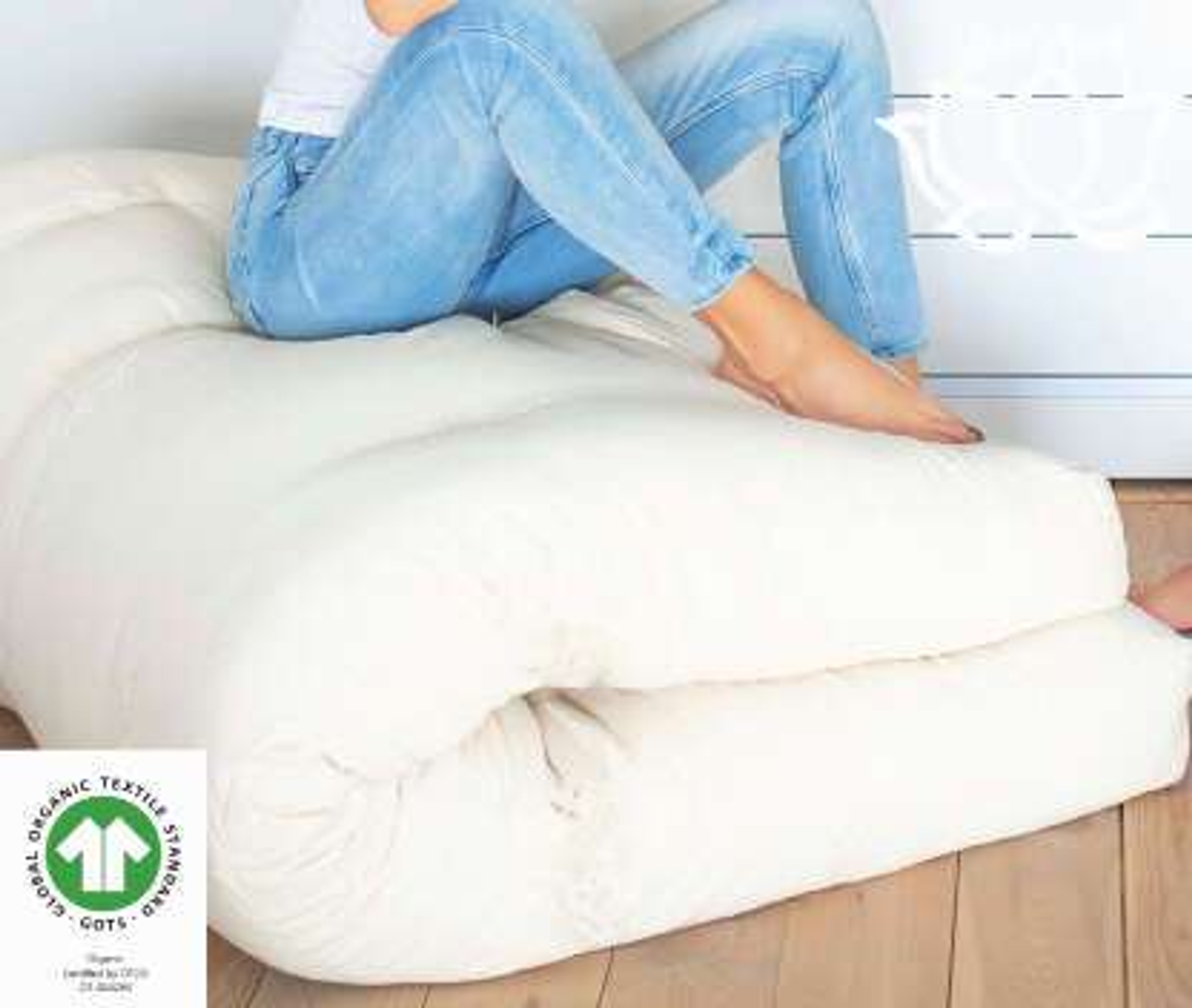 Colchón para dormir firme y suave 100% algodón orgánico y lana hipoalergénico certificado GOTS tamaño estándar y personalizado