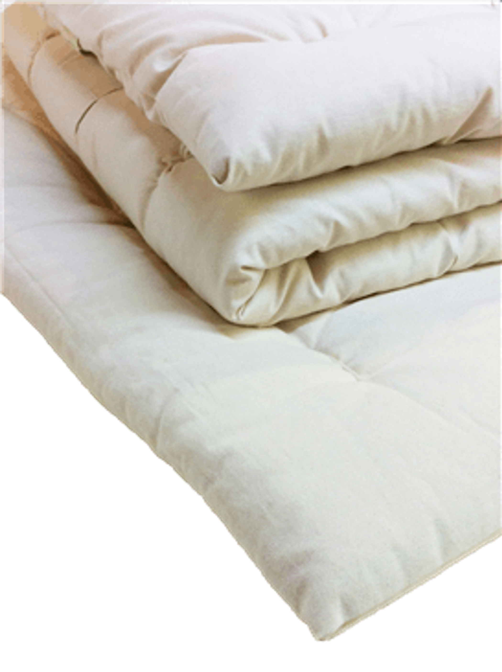 Topper de algodón orgánico 100% natural y biodegradable 2 pulgadas grueso certificado GOTS para superficie de descanso libre de químicos