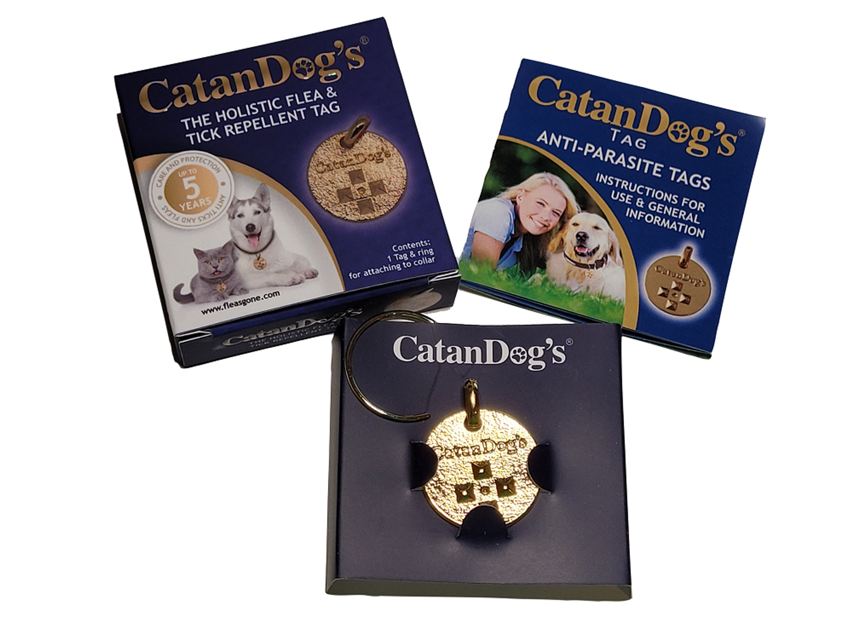 5 Yr. Chemical-Free Natural Flea & Tick Prevention Tag for Cats and Dogs Image 1