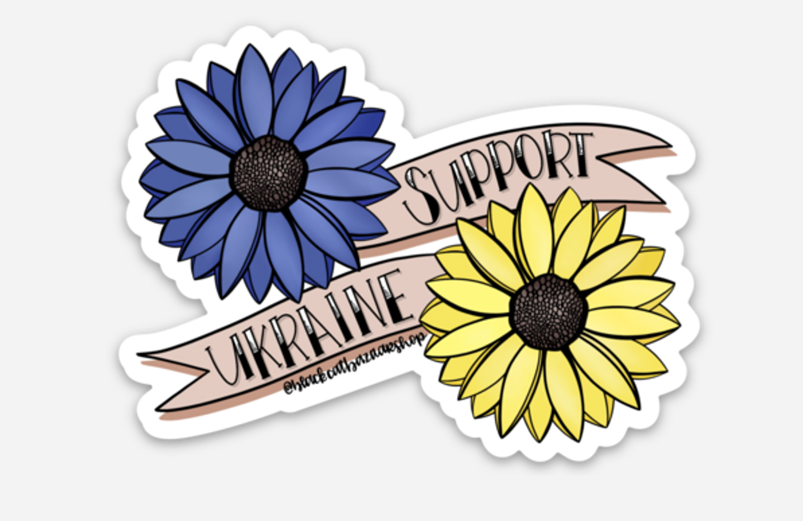 Sticker Support Ukraine Waterproof Matte Vinyl 3 x 2.25 Inches Suitable for Water Bottles Mirrors Laptops Appliances 1 Sticker