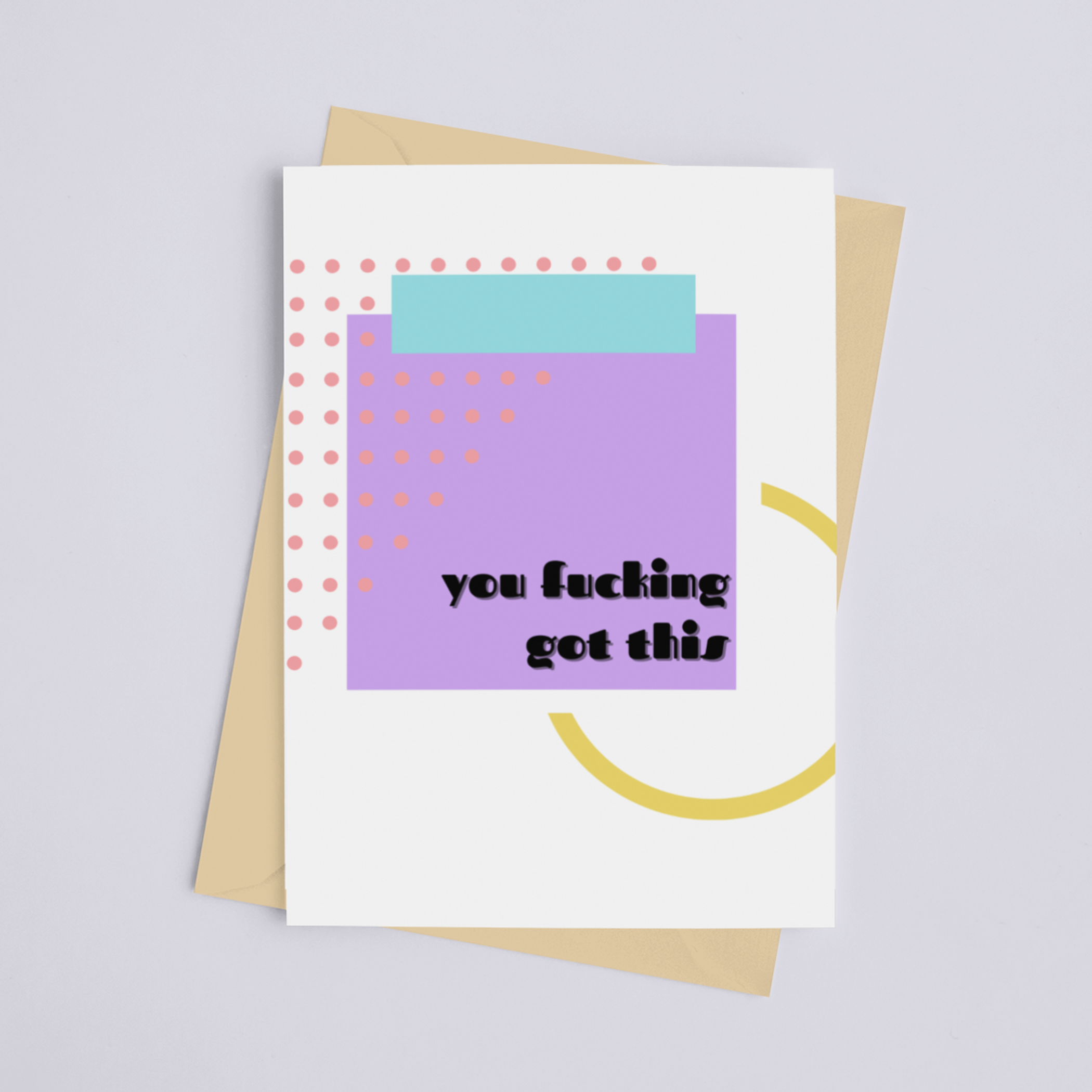 Greeting Card Motivational Message 65 lb Card Stock Biodegradable Packaging Matching Envelope